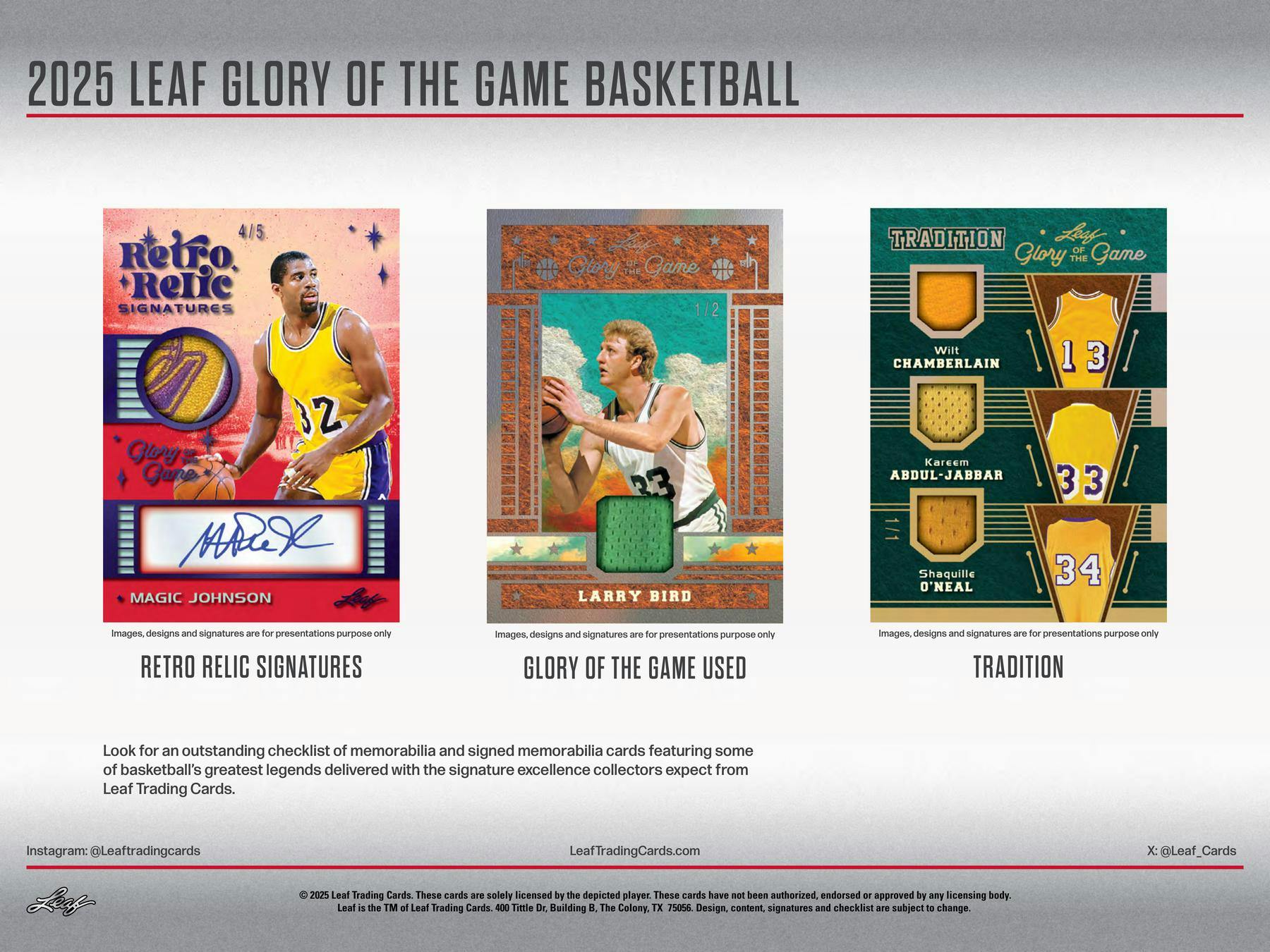 2025 Leaf Glory of the Game Basketball Hobby Box (4 Premium Hits) - Hobby Box