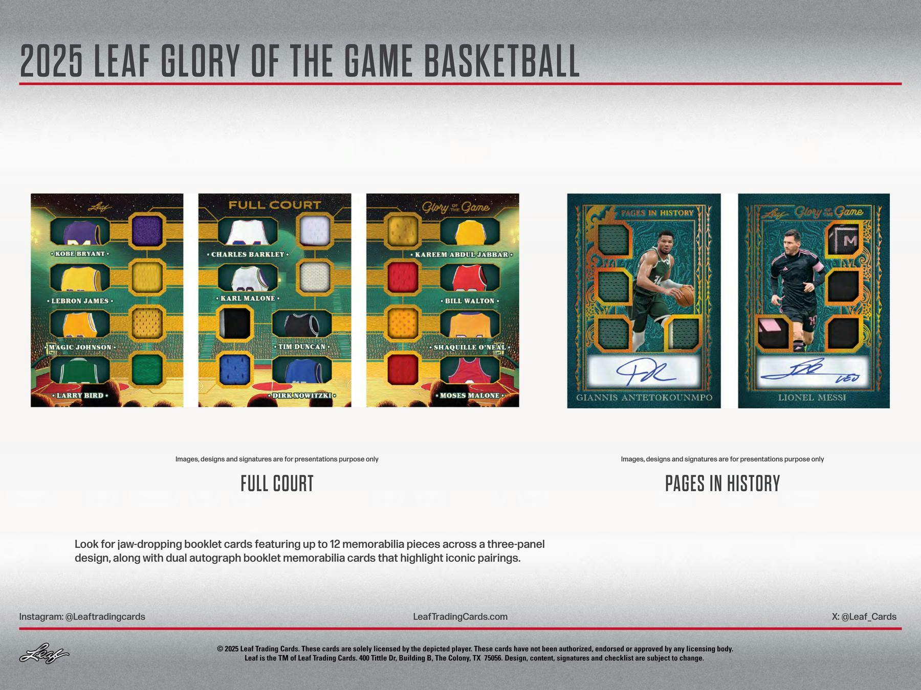 2025 Leaf Glory of the Game Basketball Hobby Box (4 Premium Hits) - Hobby Box