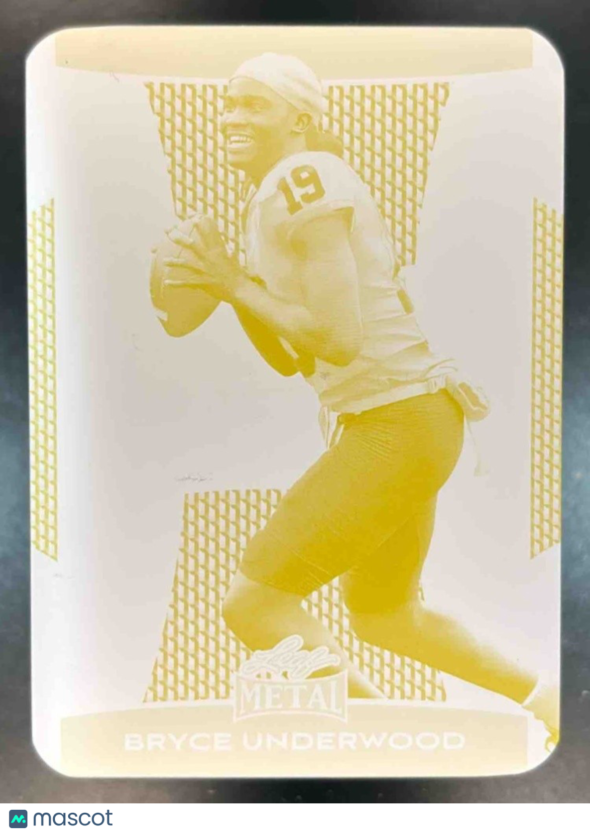 2025 Leaf Metal Bryce Underwood #22 Printing Plate 1/1 Yellow - Sports Cards