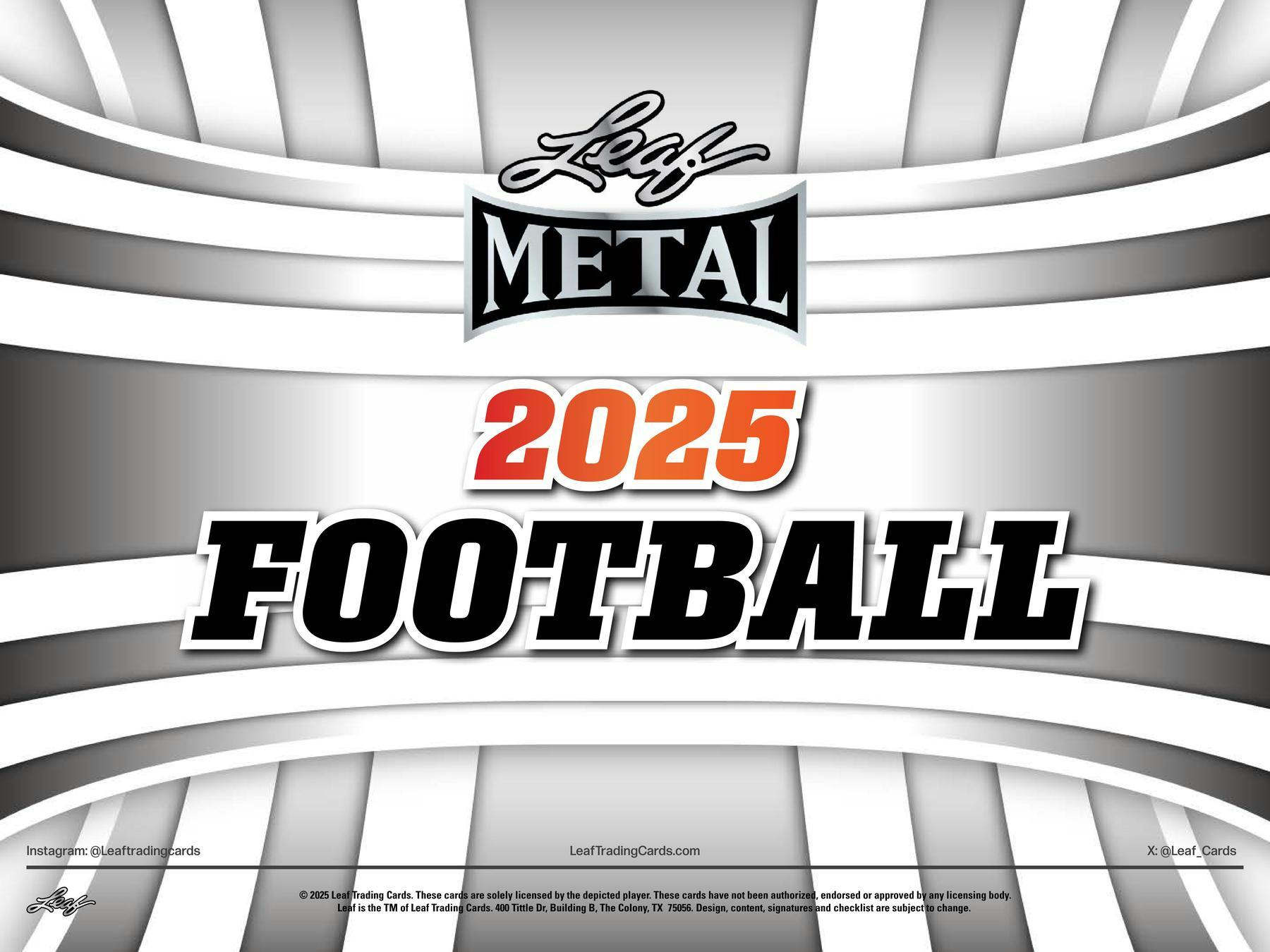 2025 Leaf Metal Football Blaster Box (1 Auto!) - Football Box