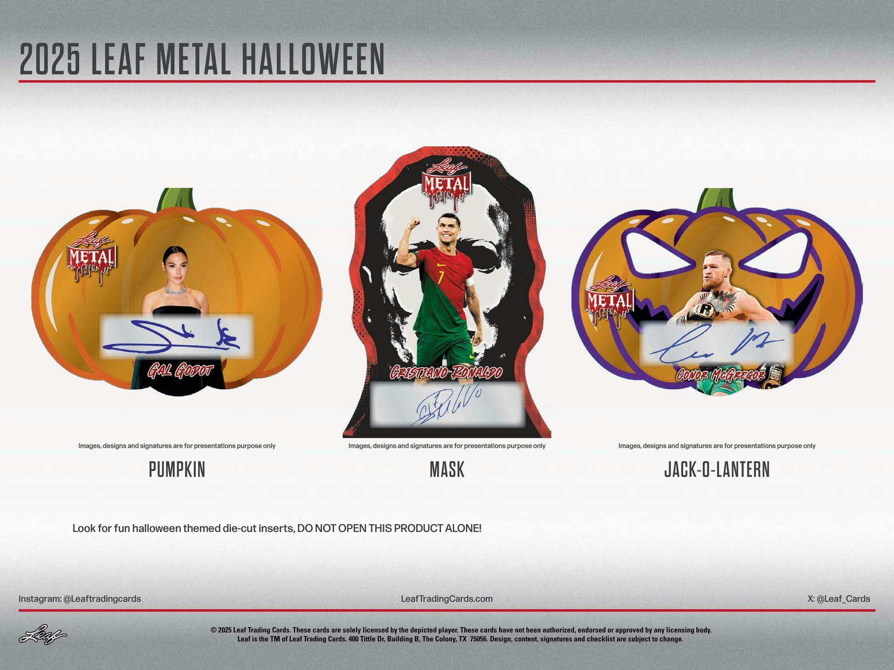 2025 Leaf Metal Halloween Hobby Box (3 Autos) Multi-Sport Entertainment - Hobby Box