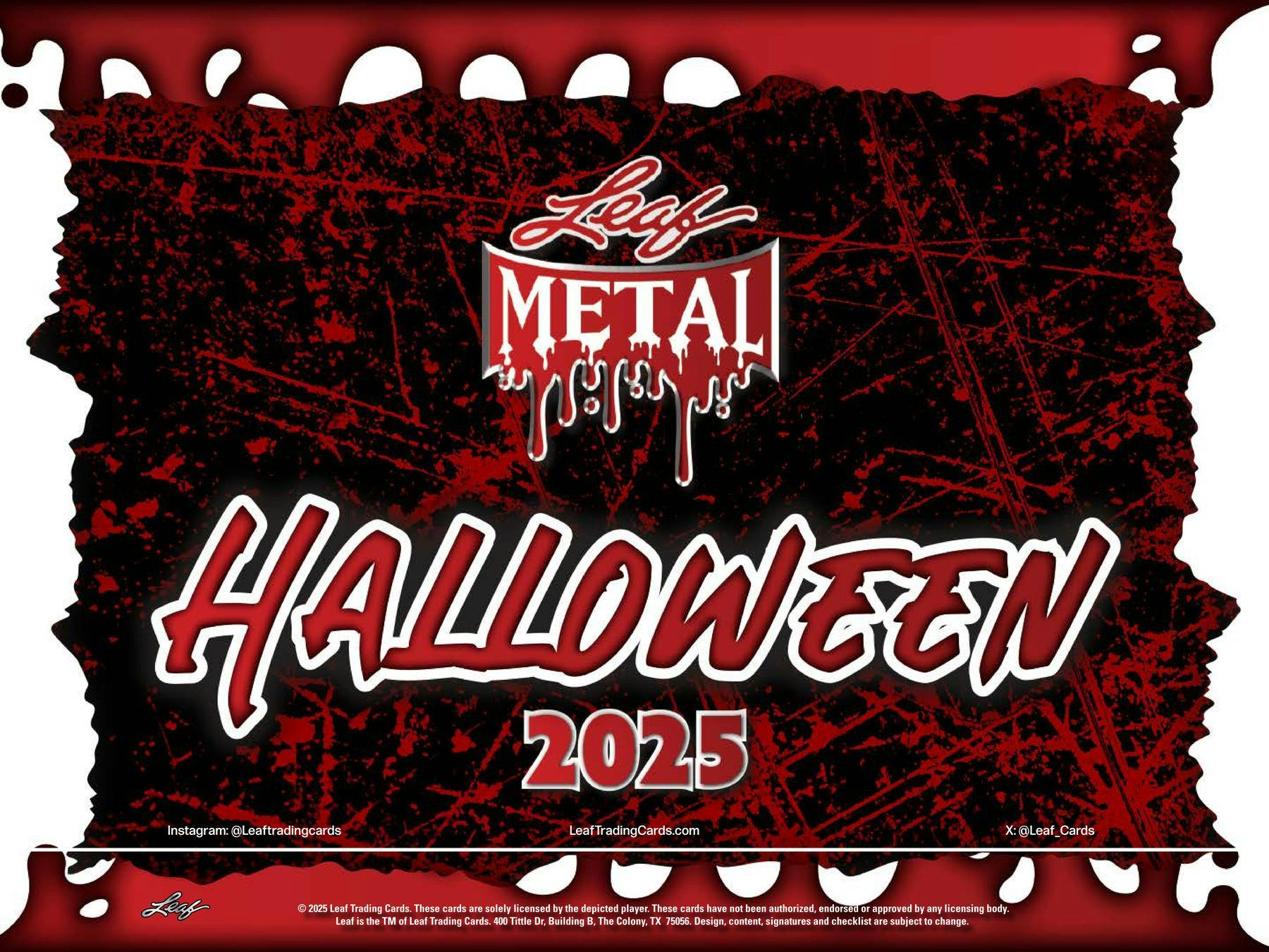 2025 Leaf Metal Halloween Hobby Box (3 Autos) Multi-Sport Entertainment - Hobby Box