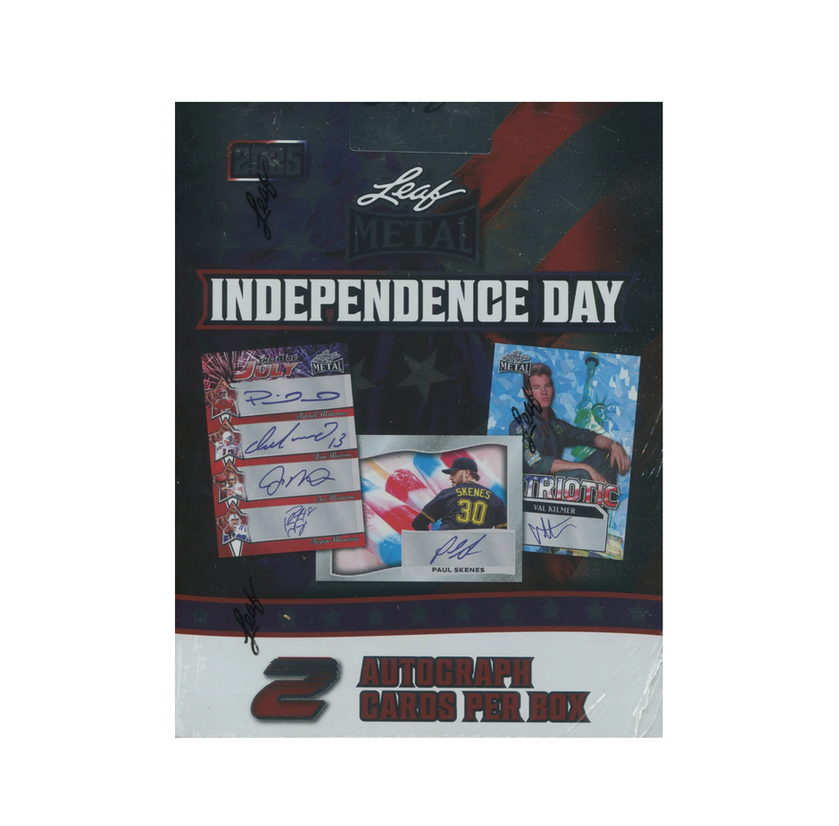 2025 Leaf Metal Independence Day Hobby Box (2 Premium Autograph Cards) - NFL Hobby Box