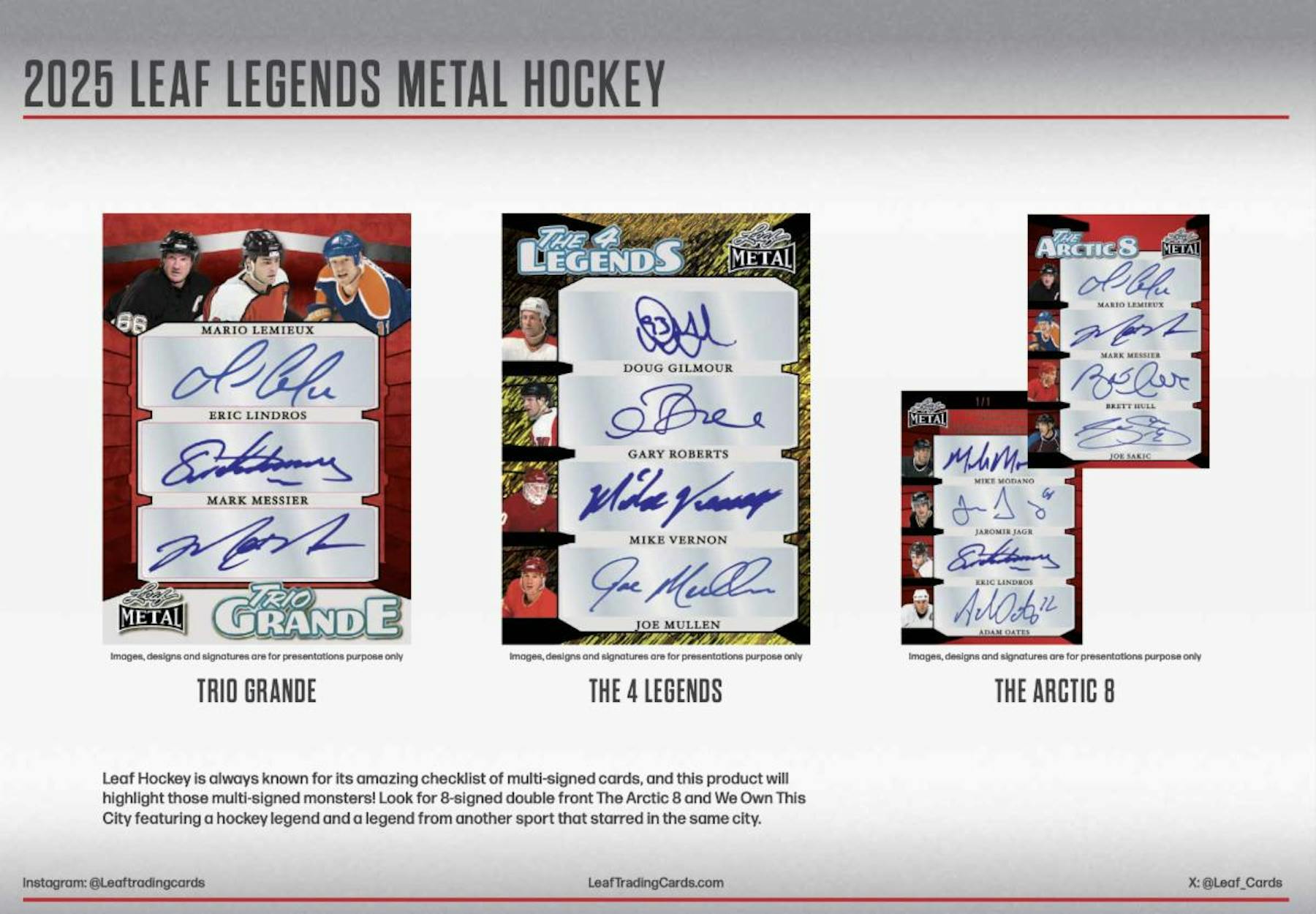 2025 Leaf Metal Legends Hockey Hobby Box (3 Autographs) - NFL Hobby Box