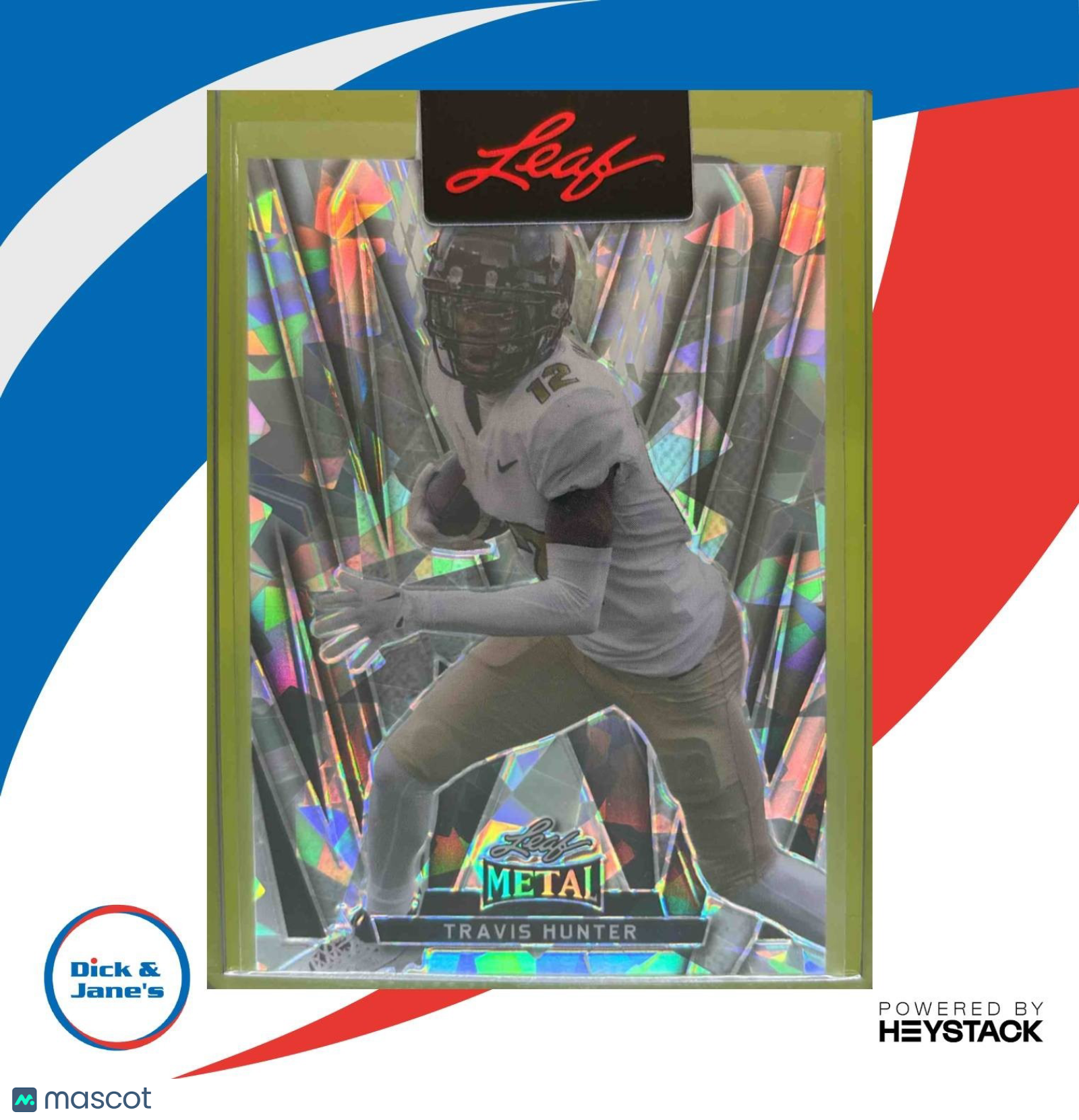 2025 Leaf Metal Pre Production Proof Travis Hunter 1/1 Silver Cracked Ice Sealed - Sports Cards