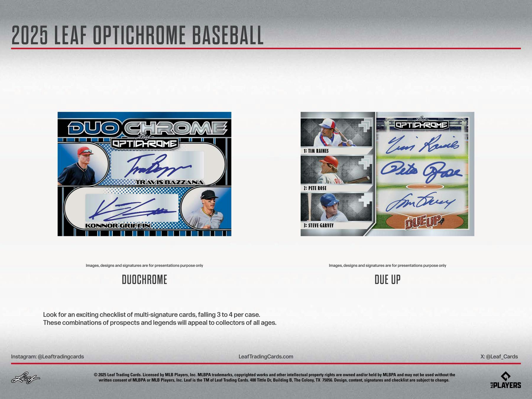 2025 Leaf Optichrome Baseball Hobby Box (6 Autos) - MLB Hobby Box