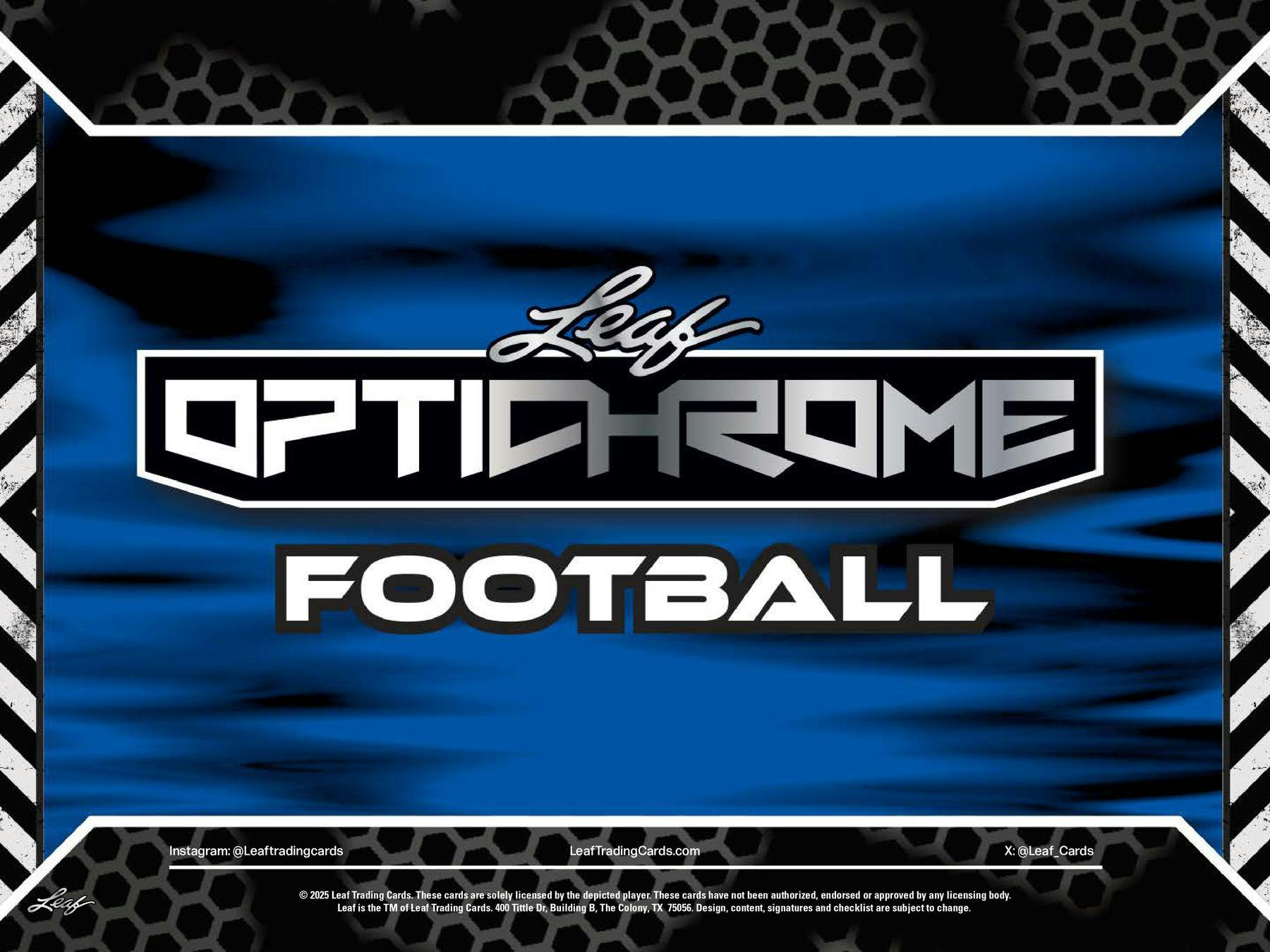 2025 Leaf Optichrome Football Hobby Box (6 Autographs) NFL Hobby Box