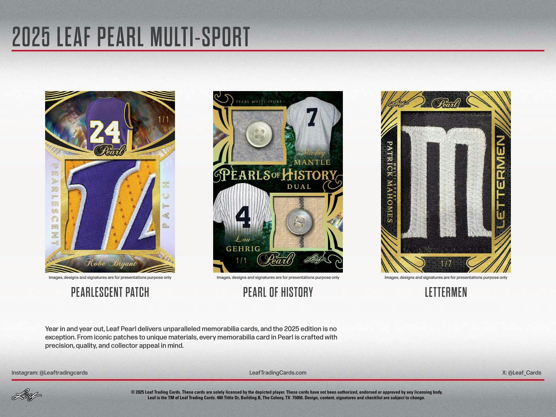 2025 Leaf Pearl Multisport Hobby Box - Hobby Box