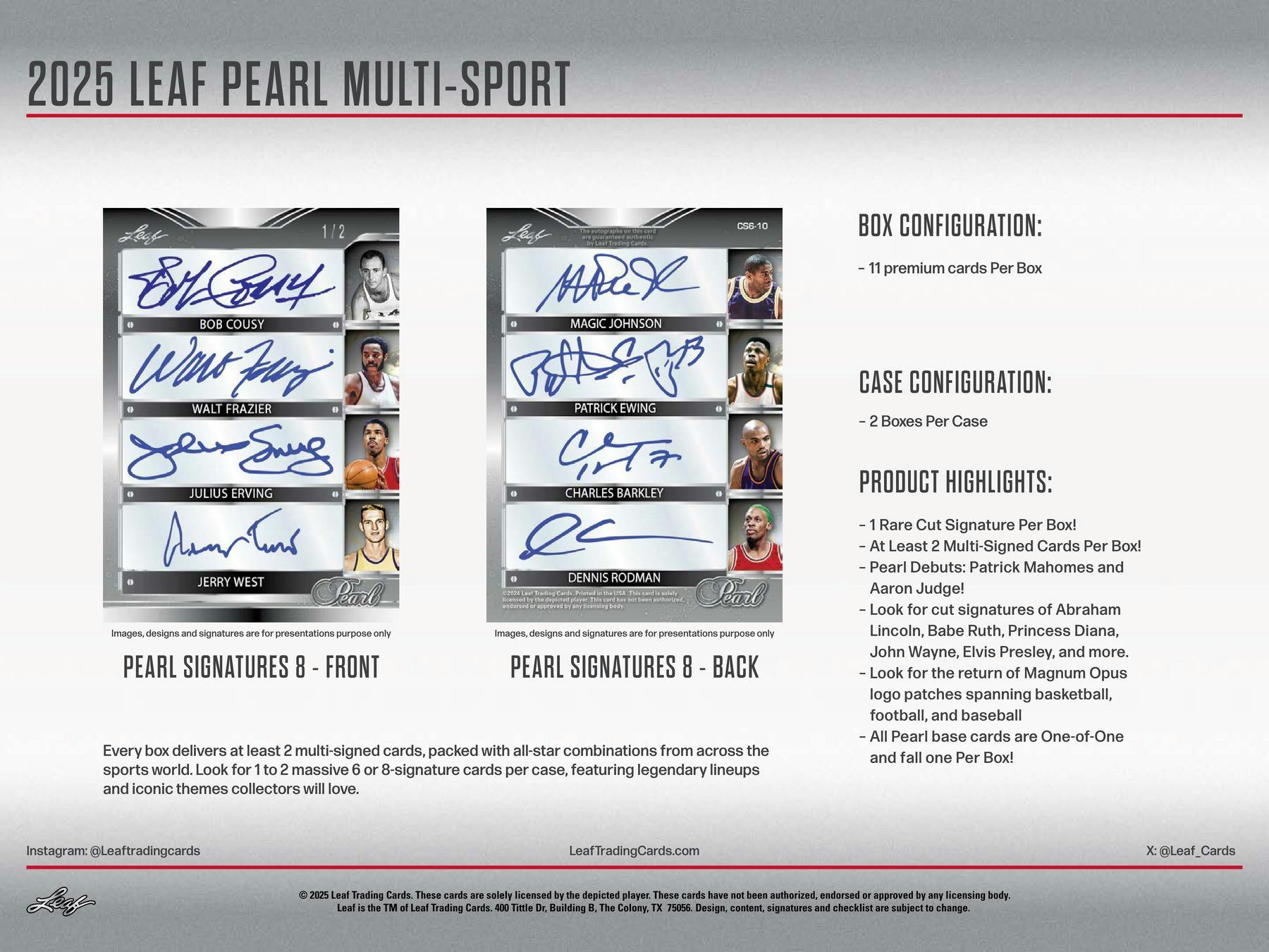 2025 Leaf Pearl Multisport Hobby Box - Hobby Box