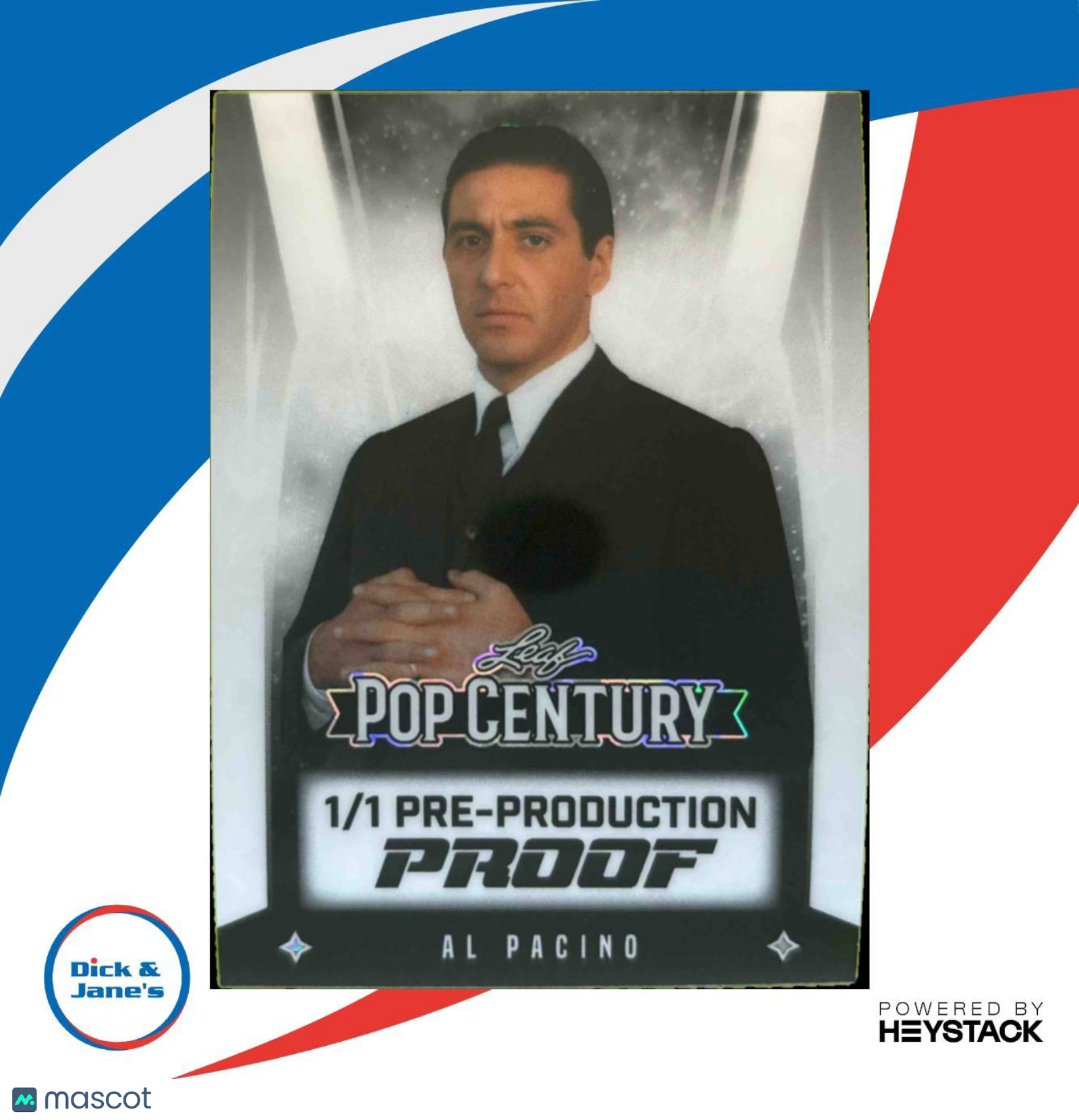 2025 Leaf Pop Century Metal Pre-Production Proof Al Pacino 1/1 - Non-Sports Cards