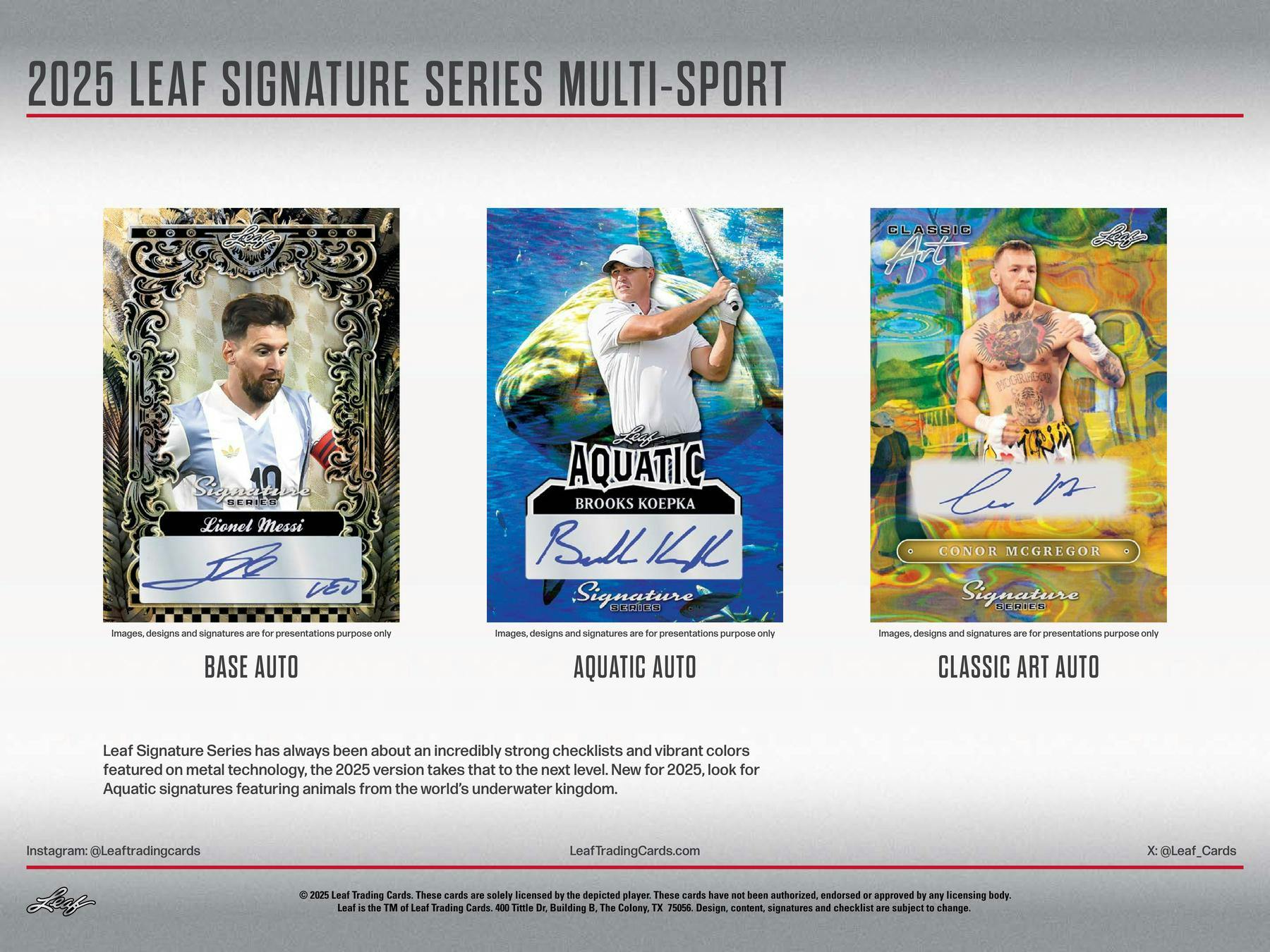 2025 Leaf Signature Series Sports Hobby Box (Four 1/1 Autograph Cards) - Hobby Box