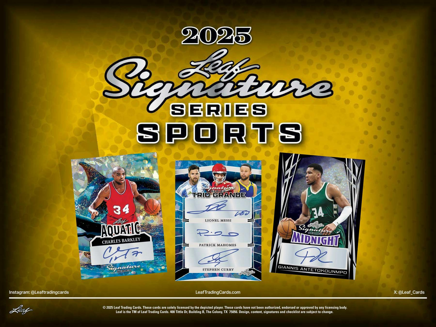 2025 Leaf Signature Series Sports Hobby Box (Four 1/1 Autograph Cards) - Hobby Box