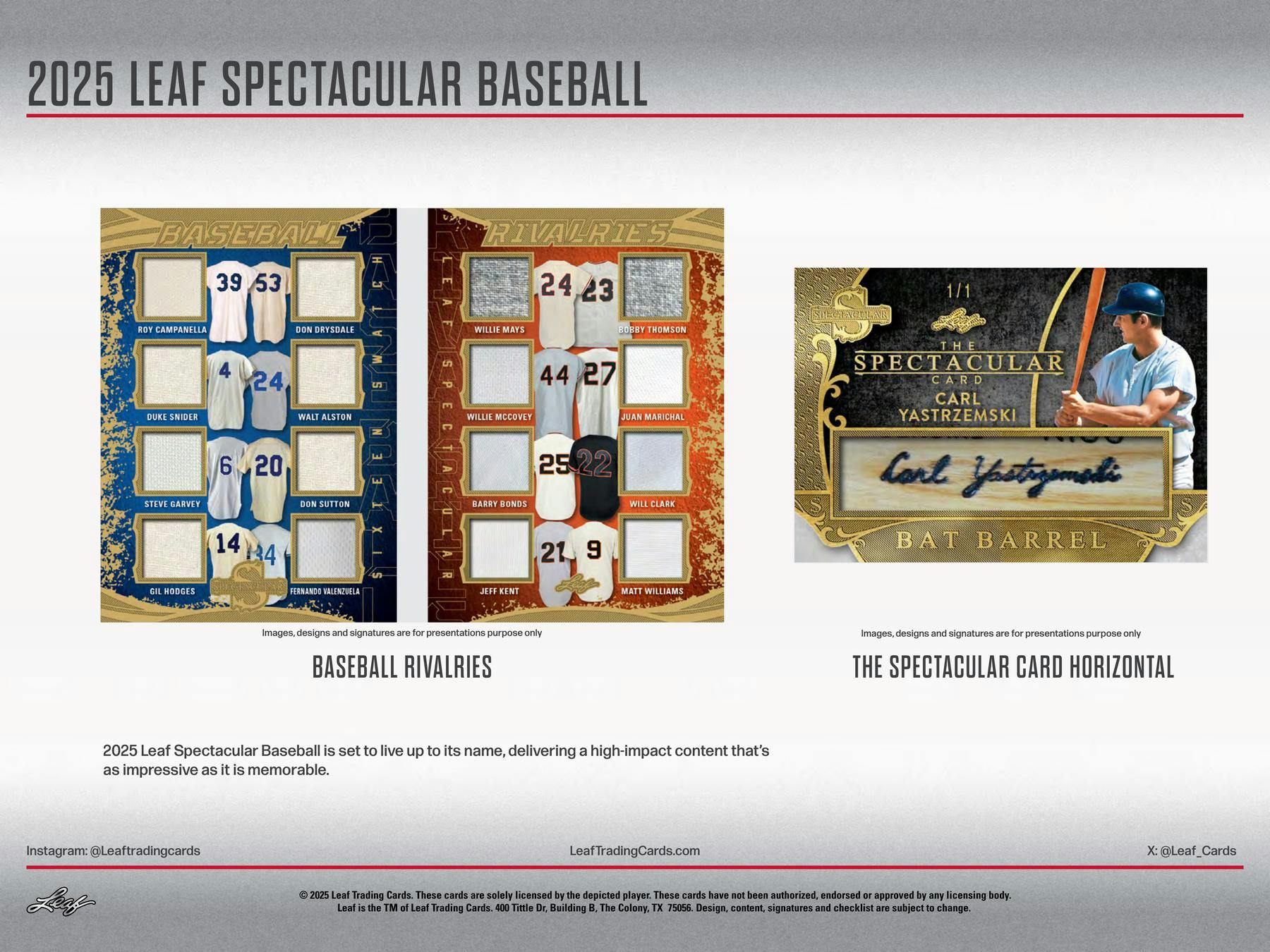 2025 Leaf Spectacular Baseball Hobby Box - Hobby Box