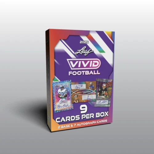 2025 Leaf Vivid Football Hobby Box (7 Autographs) Multi-Sport Bonus Autos? - NFL Hobby Box