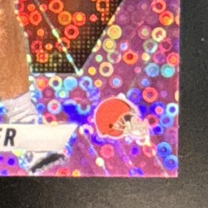 2025 Mosaic Carson Schwesinger No Huddle Pink /20 #371 RC Cleveland Browns - Sports Cards