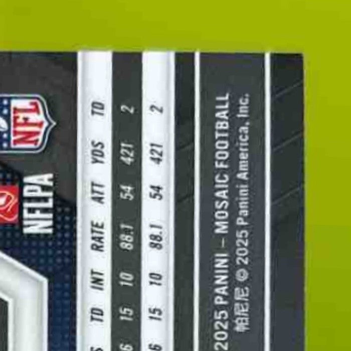 2025 Mosaic Drake Maye International Games White Prizm /25 #258 Patriots - Sports Cards