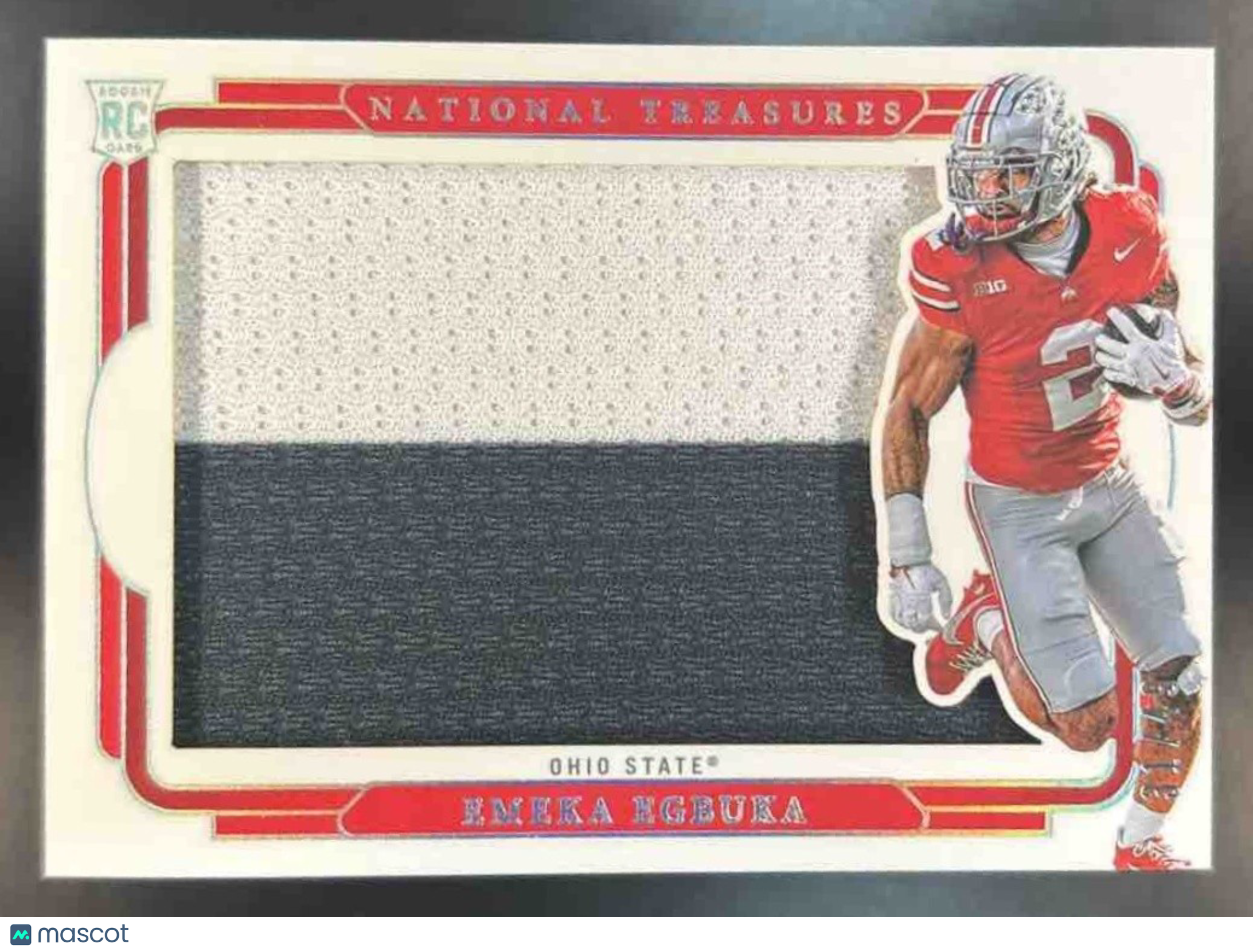 2025 National Treasures Collegiate Emeka Egbuka Rookie Silhouette Patch /99 MEM - Sports Cards