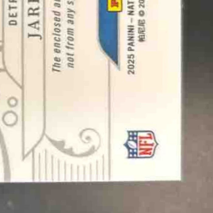2025 National Treasures Jared Goff Century Materials 99/99 MEM Detroit Lions - Sports Cards