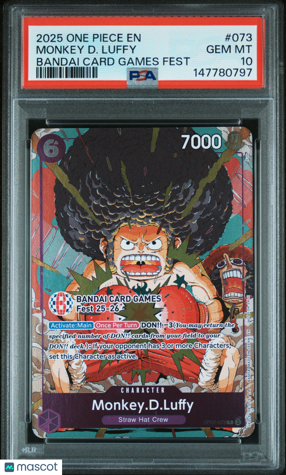 2025 One Piece Promos Monkey D. Luffy #073 Bandai Card