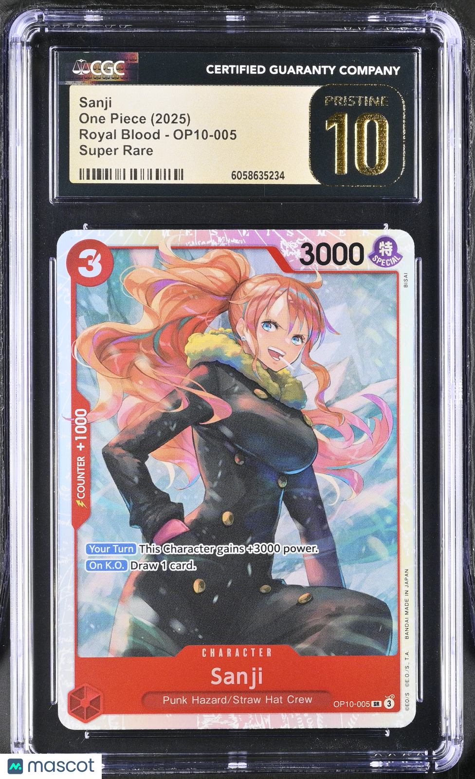 2025 One Piece Royal Blood Sanji #OP10-005 CGC 10 PRISTINE - Graded TCG/CCG