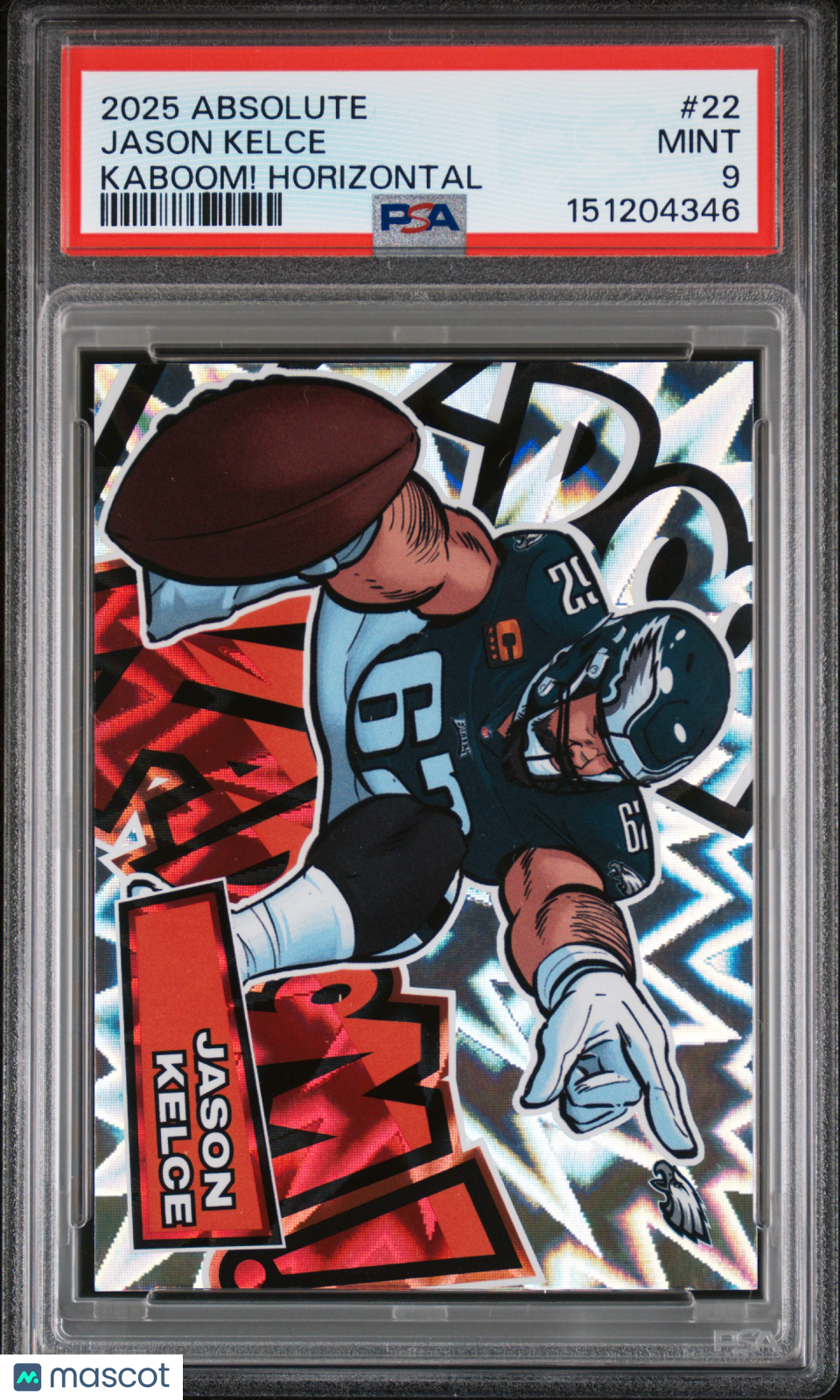 2025 Panini Absolute Kaboom! Horizontal Jason Kelce #22 PSA 9 - Graded Sports Cards