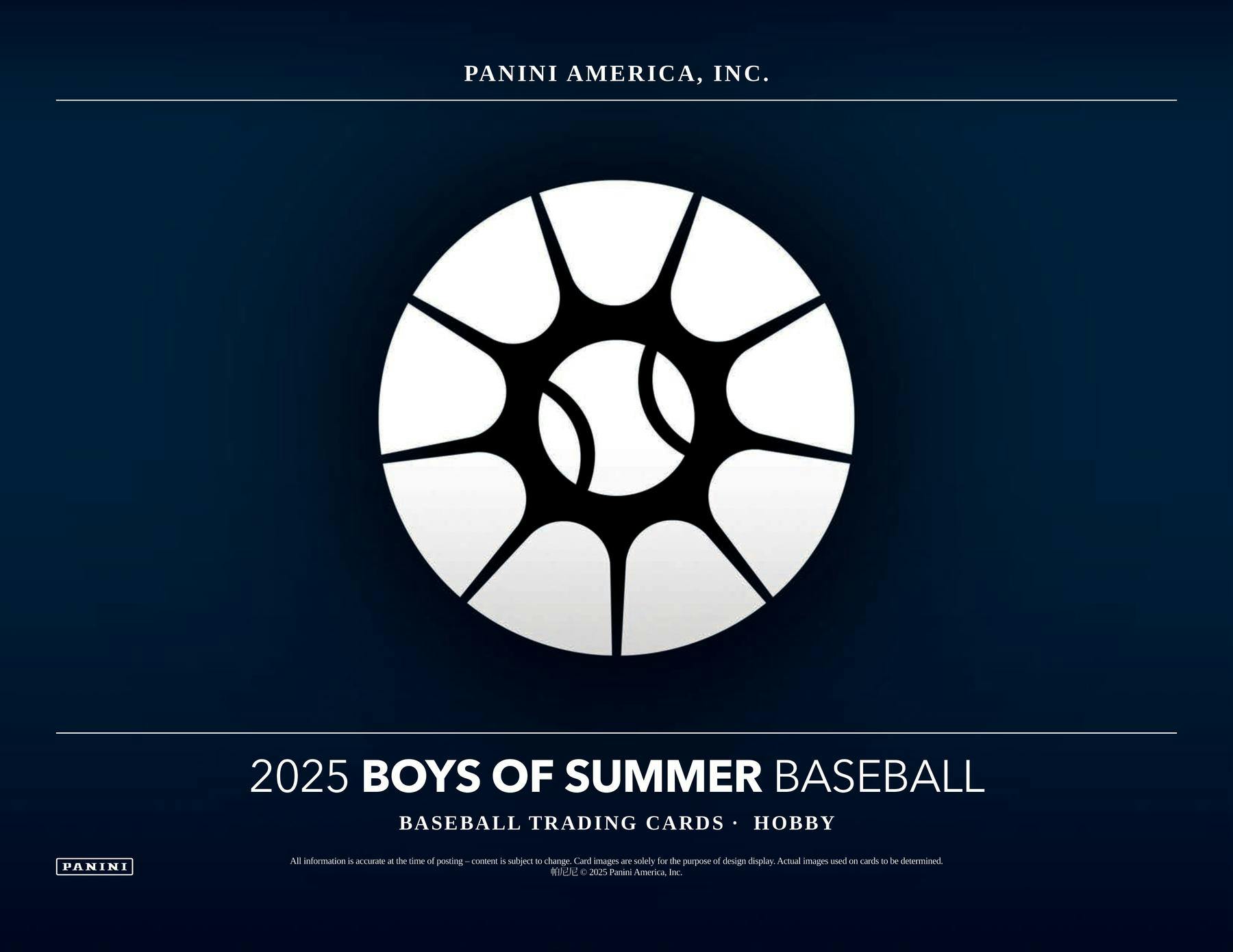 2025 Panini Boys of Summer Baseball Hobby Box (3 Auto / 1 Mem) Collectible Trading Cards