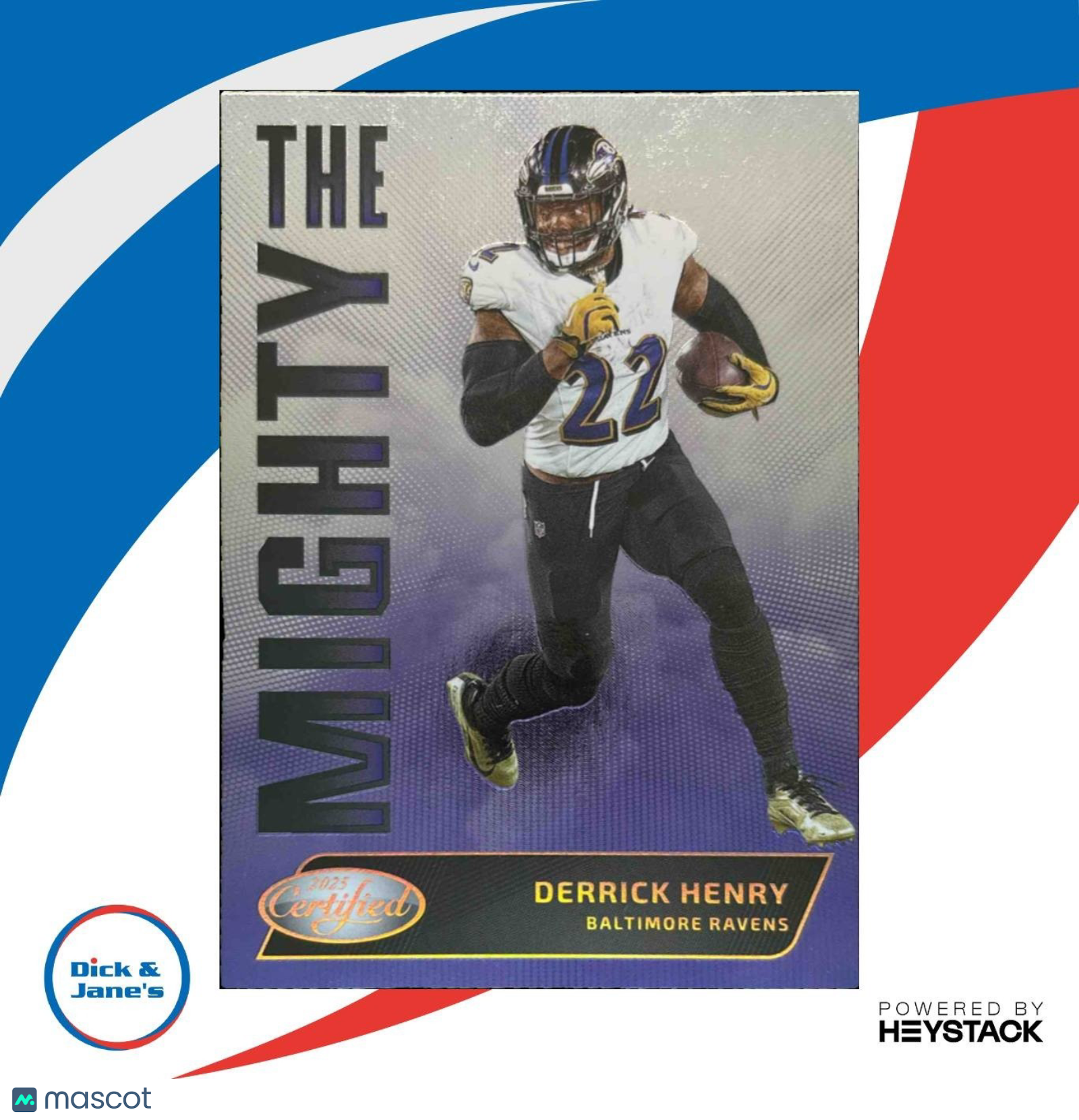 2025 Panini Certified Derrick Henry The Mighty #MTY-DHY Baltimore Ravens - Sports Cards