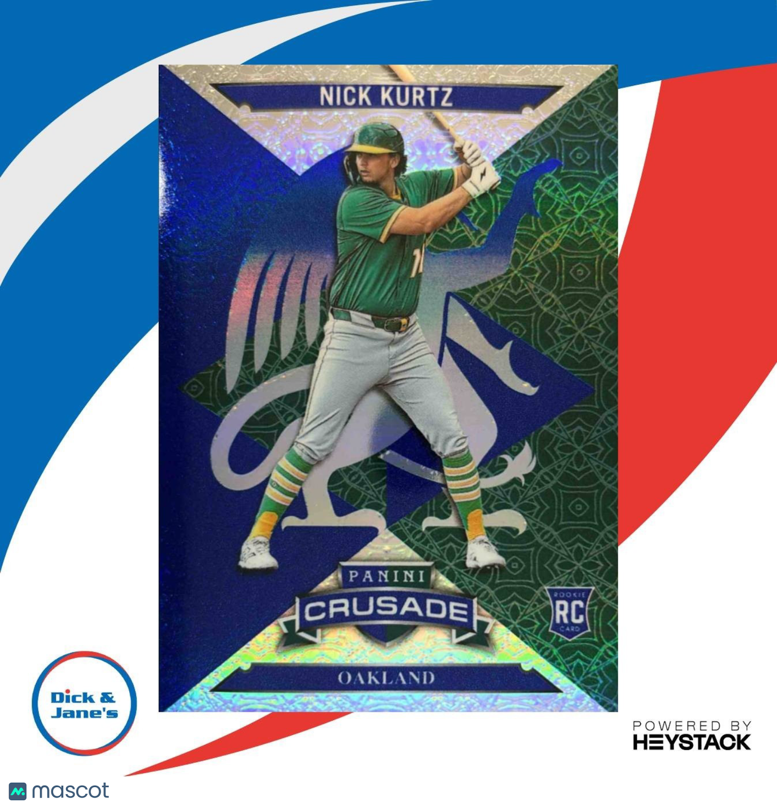 2025 Panini Crusade Nick Kurtz Blue #69 RC Oakland A’s - Sports Cards