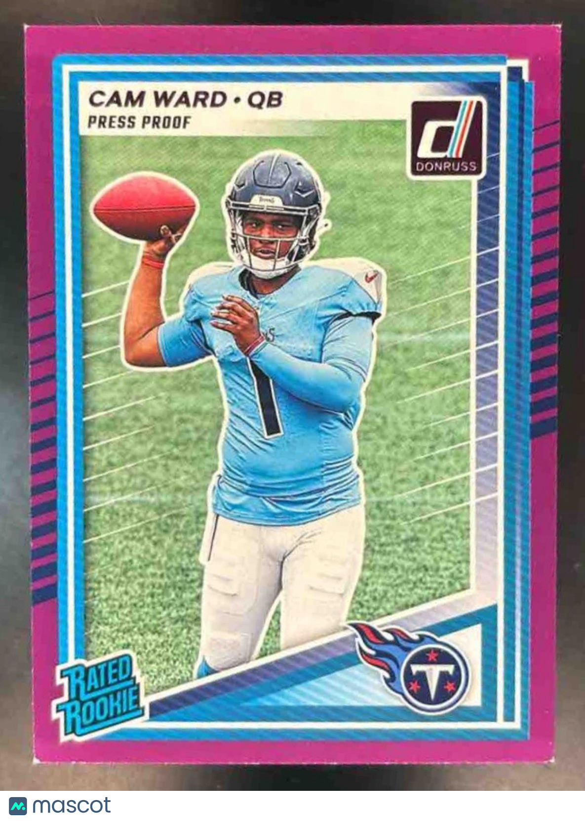 2025 Panini Donruss Cam Ward Press Proof Purple #350 RC Tennessee Titans - Sports Cards