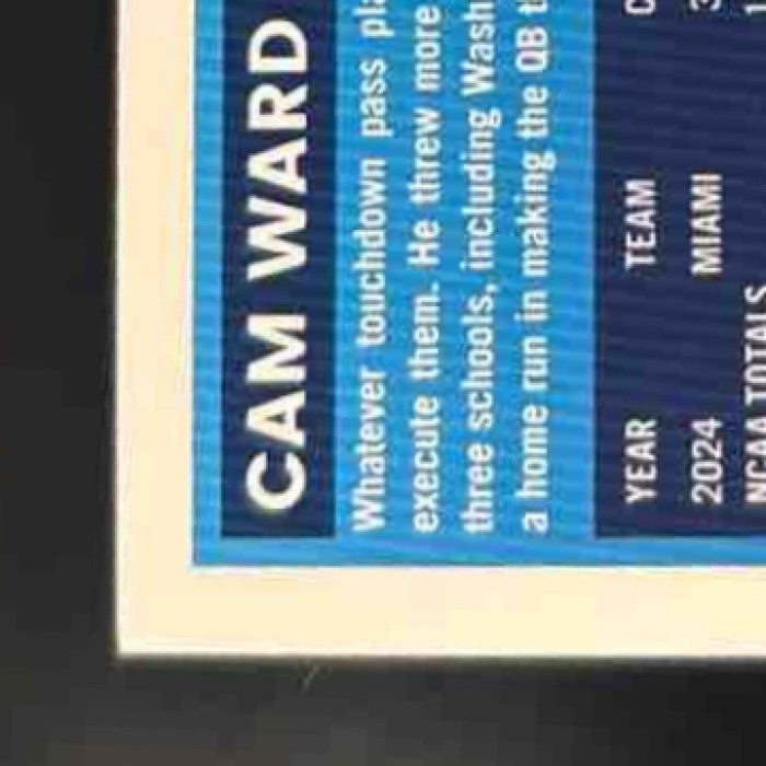 2025 Panini Donruss Cam Ward Press Proof Purple #350 RC Tennessee Titans - Sports Cards