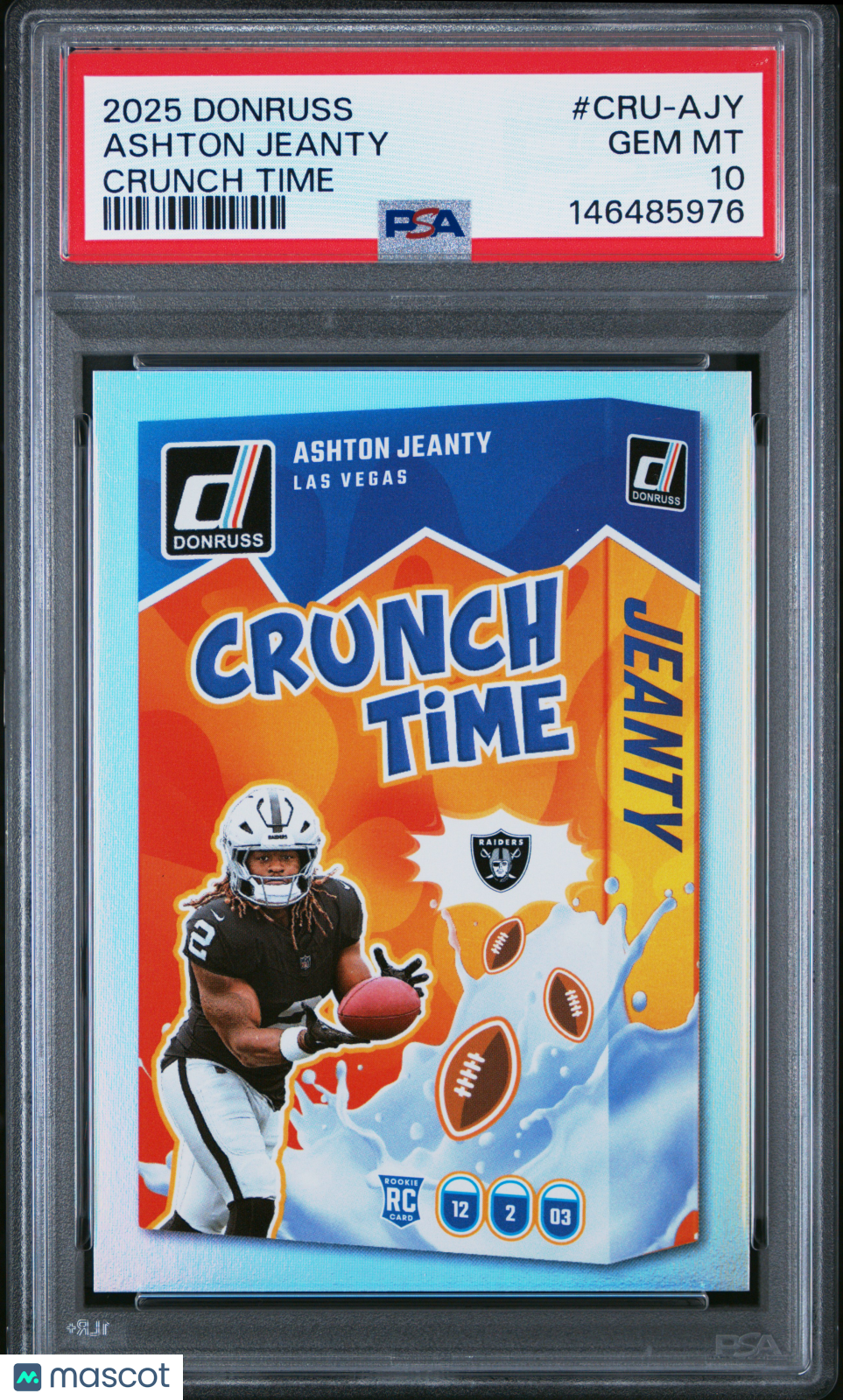2025 Panini Donruss Crunch Time Ashton Jeanty #CRU-AJY PSA 10 - Graded Sports Cards