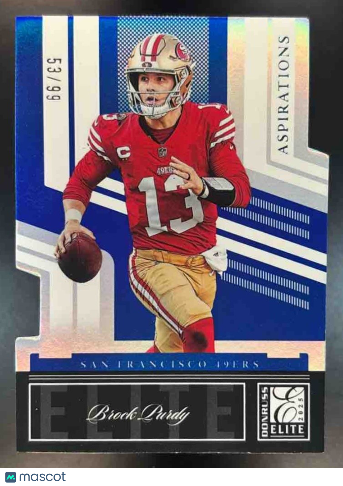 2025 Panini Donruss Elite Brock Purdy 2007 Aspirations Die-Cut Blue /99 #11 - Sports Cards
