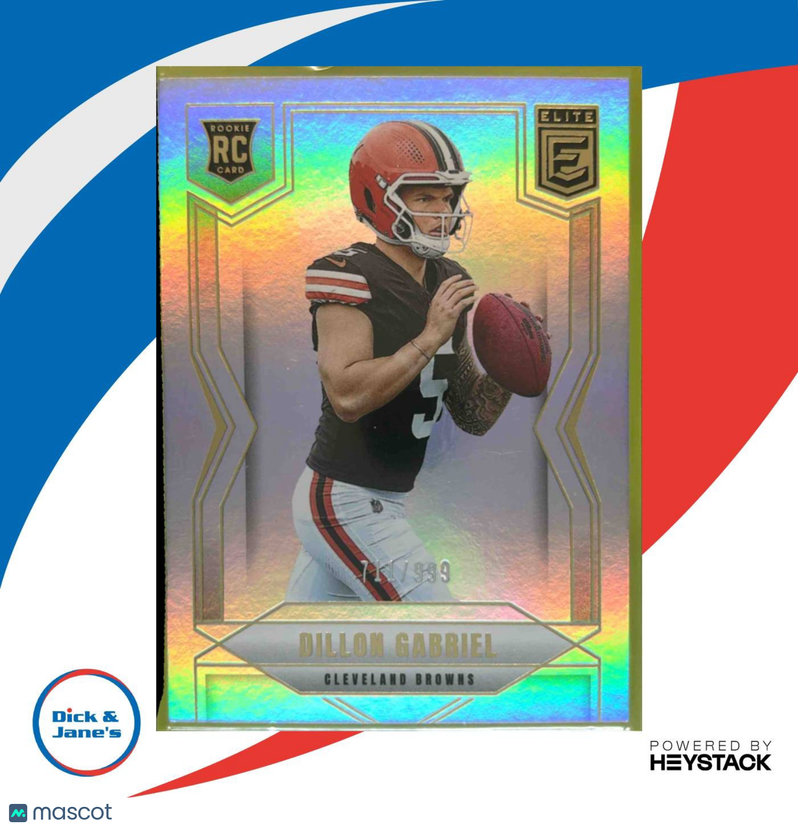 2025 Panini Donruss Elite Dillon Gabriel Rookies 711/999 RC Cleveland Browns - Sports Cards