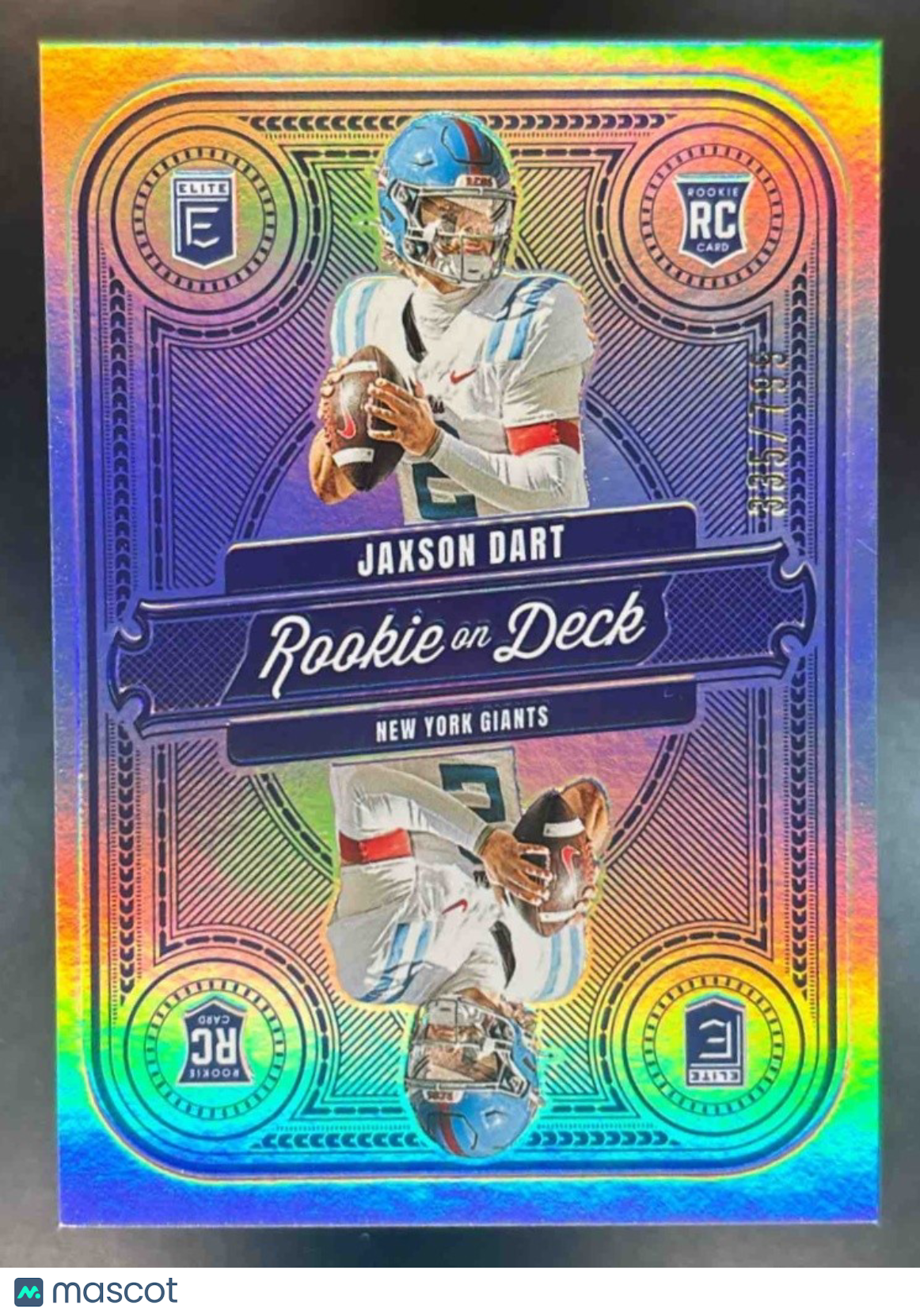 2025 Panini Donruss Elite Jaxson Dart Rookie On Deck /799 #20 New York Giants - Sports Cards