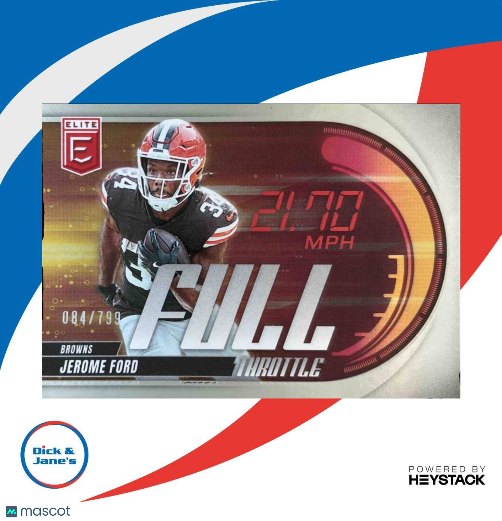 2025 Panini Donruss Elite Jerome Ford Full Throttle 84/799 #9 Cleveland Browns - Sports Cards