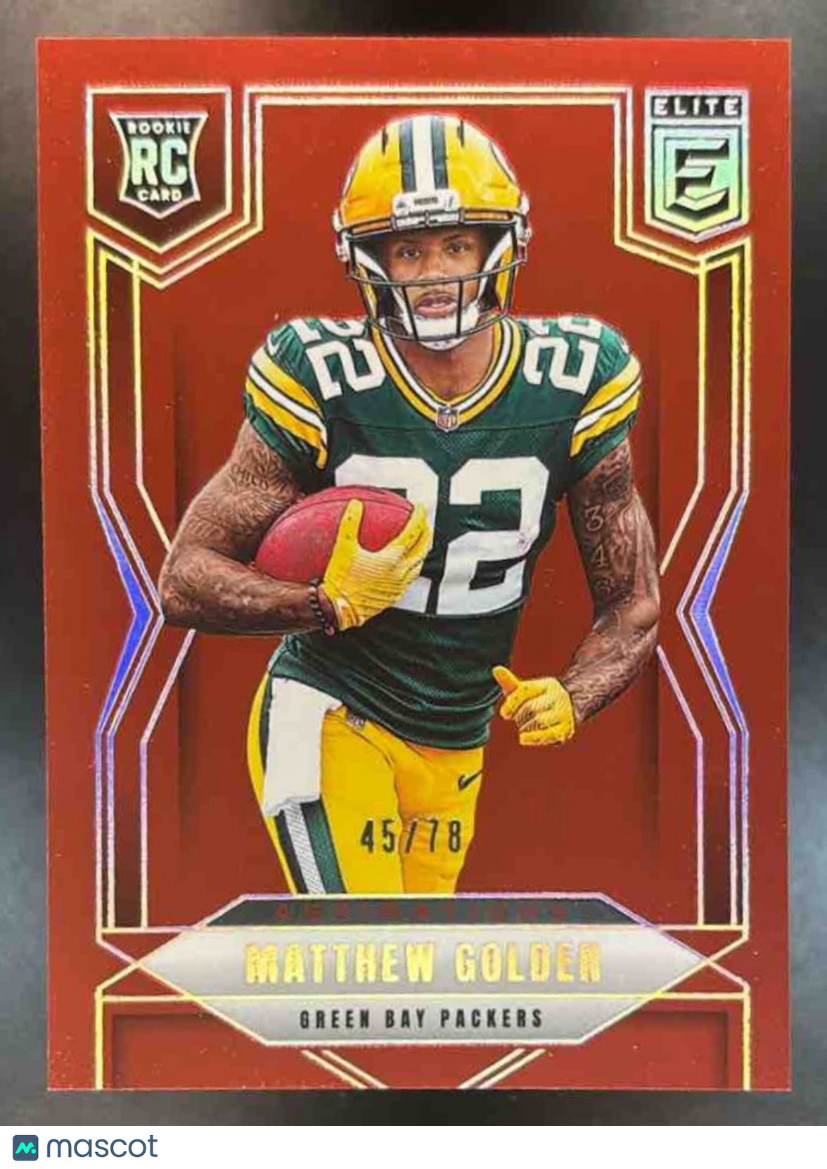 2025 Panini Donruss Elite Matthew Golden Red /78 #144 RC Green Bay Packers - Sports Cards
