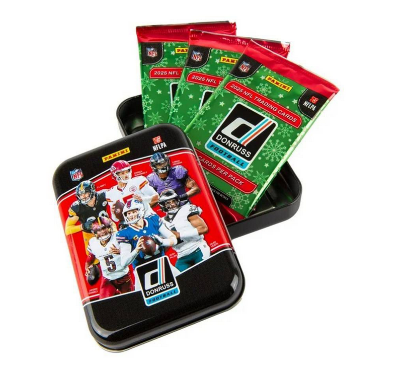2025 Panini Donruss Football Winter Holiday Tin () Downtown Hunting!! - NFL Hobby Box