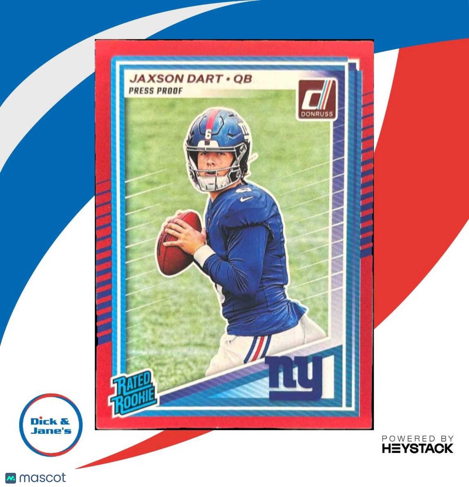 2025 Panini Donruss Jaxson Dart Press Proof Red #400 RC New York Giants - Sports Cards