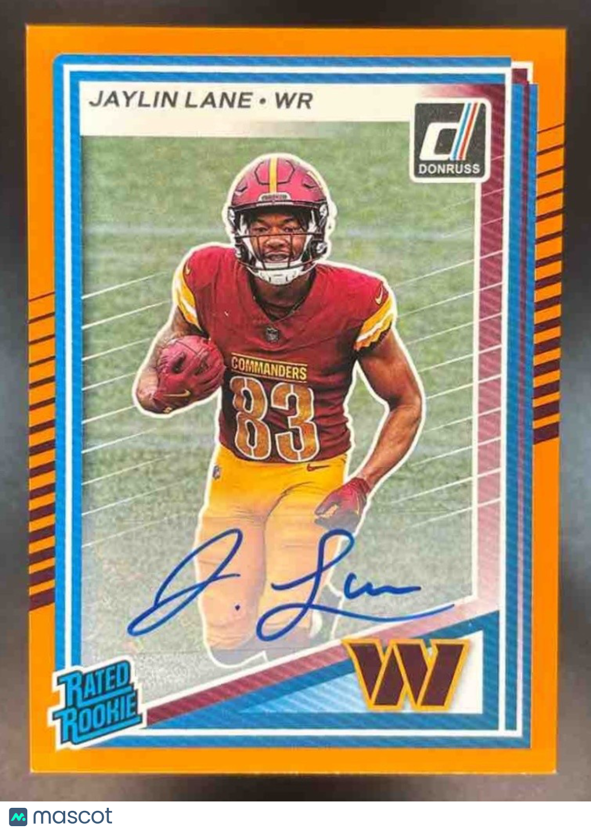 2025 Panini Donruss Jaylin Lane Auto Orange #335 RC Washington Commanders - Sports Cards