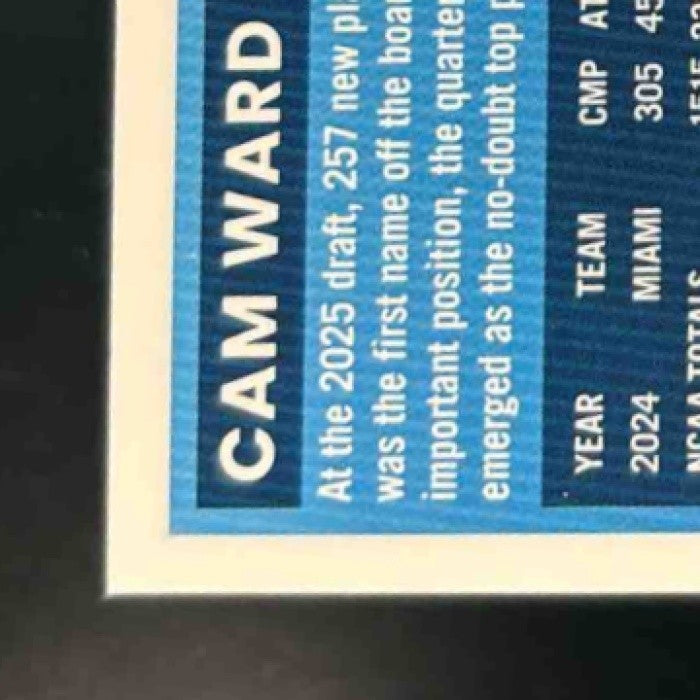 2025 Panini Donruss Optic Cam Ward Rated Rookie Fire Emoji #293 Tennessee Titans - Sports Cards