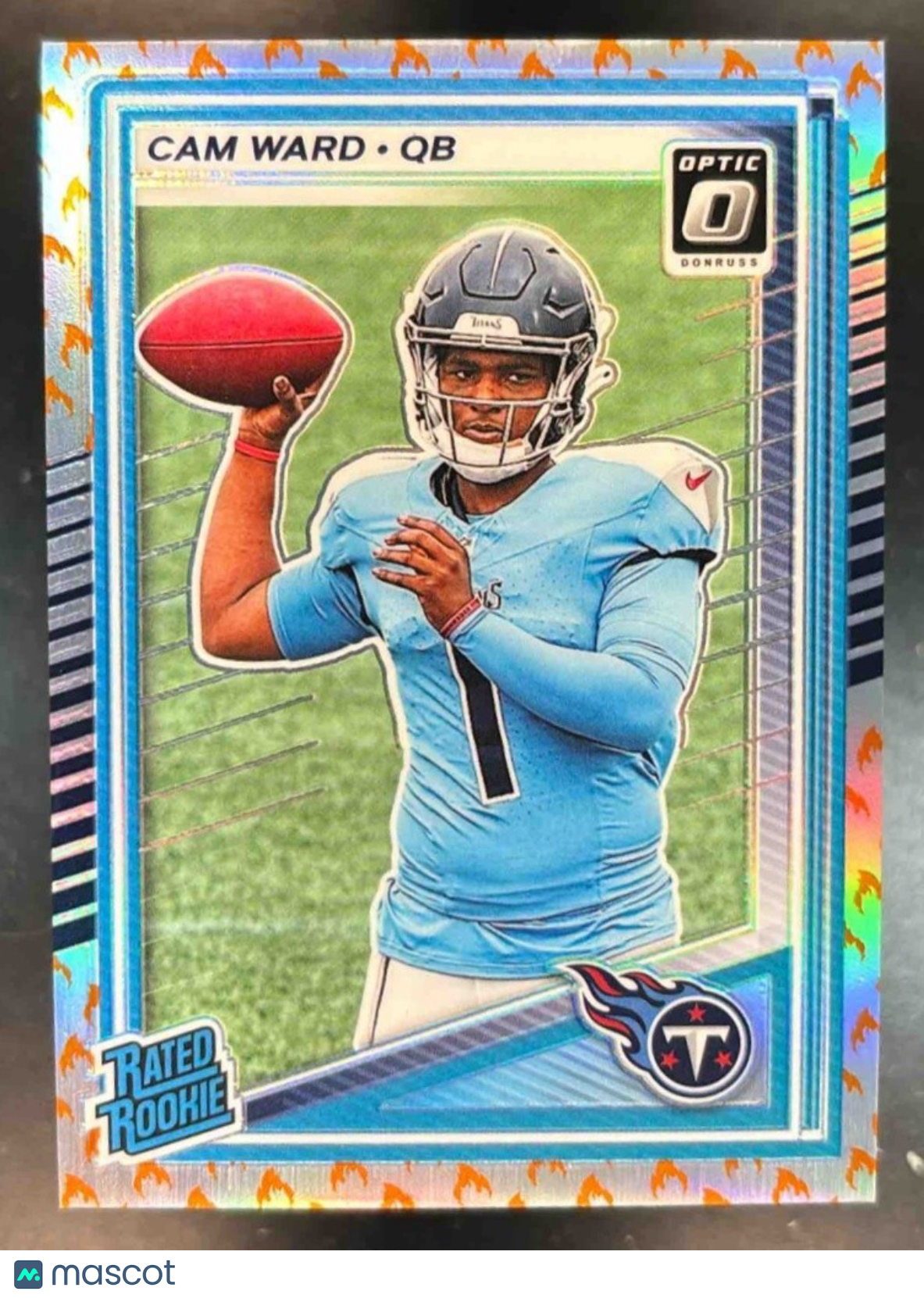 2025 Panini Donruss Optic Cam Ward Rated Rookie Fire Emoji #293 Tennessee Titans - Sports Cards