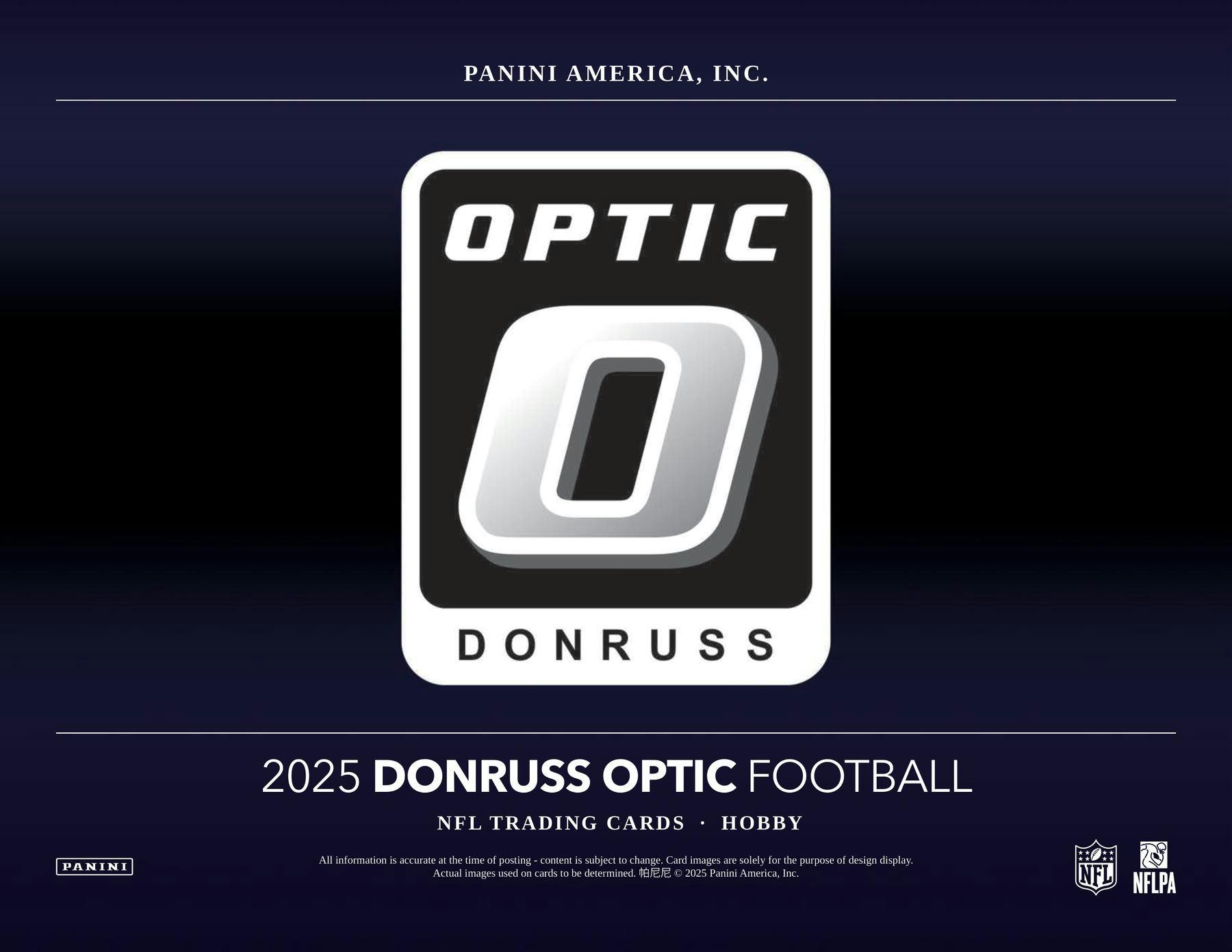2025 Panini Donruss Optic Football Hobby Box (1 Auto / 20 Rated Rookies) - NFL Hobby Box