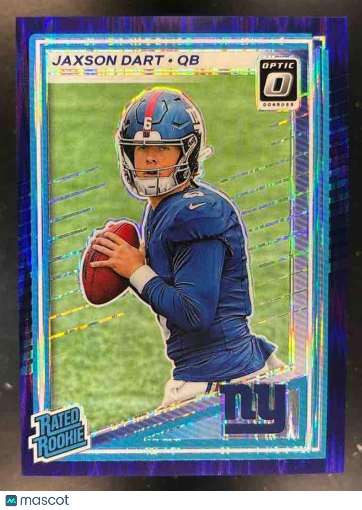 2025 Panini Donruss Optic Jaxson Dart Purple Shock #273 New York Giants - Sports Cards