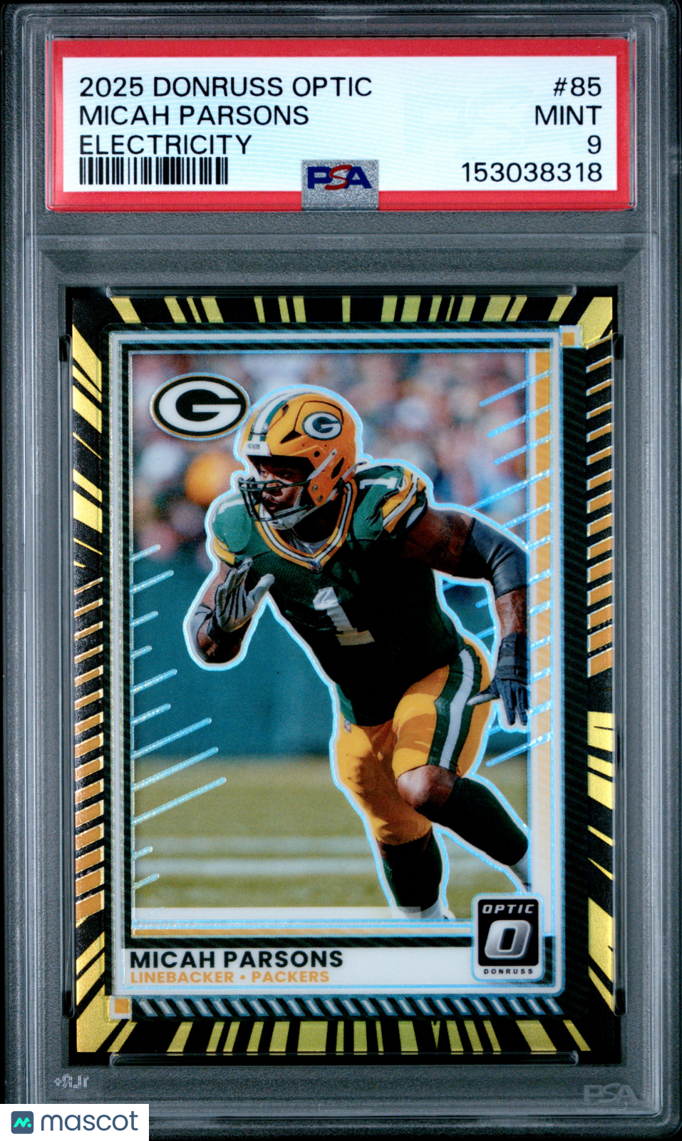 2025 Panini Donruss Optic Micah Parsons Electricity #85 PSA 9 - Graded Sports Cards