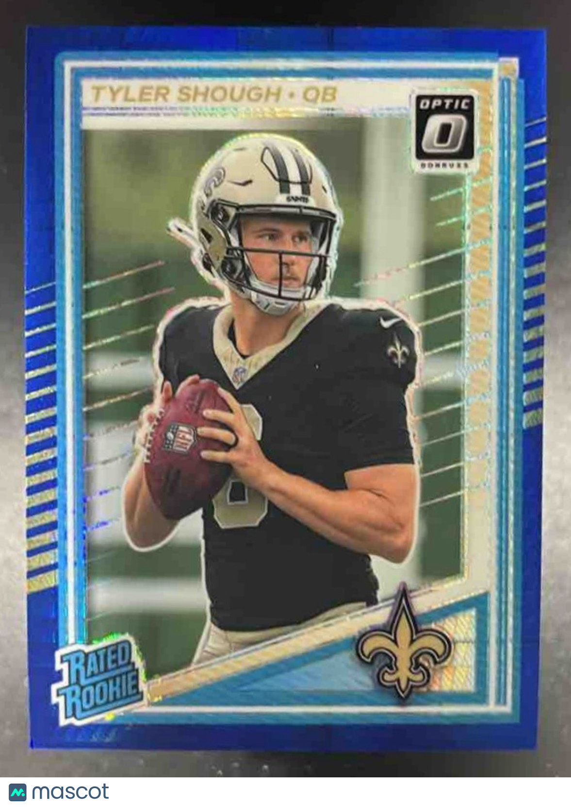 2025 Panini Donruss Optic Tyler Shough Blue Hyper Prizm #223 New Orleans Saints - Sports Cards