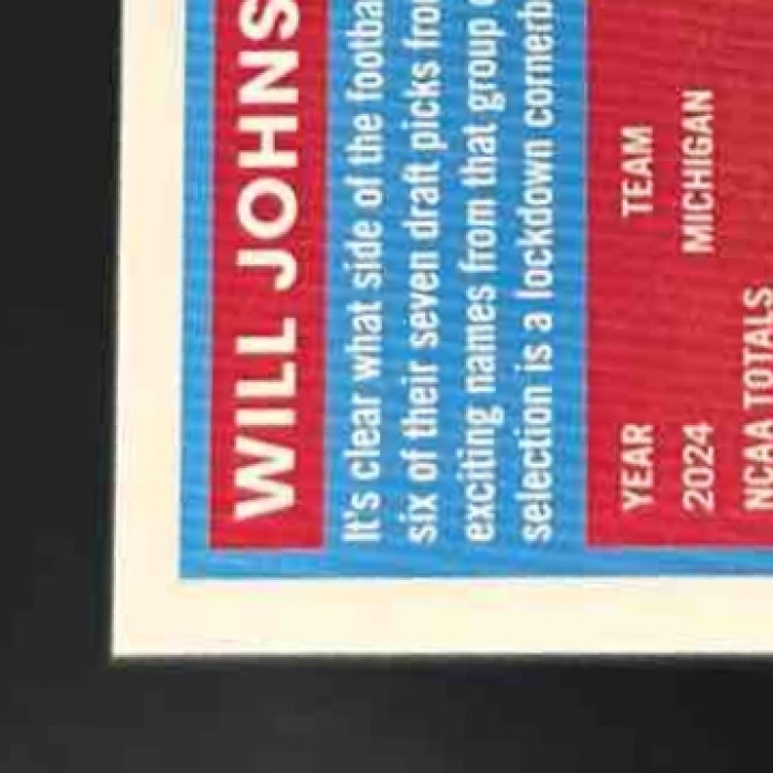 2025 Panini Donruss Optic Will Johnson Fire Emoji RC #247 Arizona Cardinals - Sports Cards