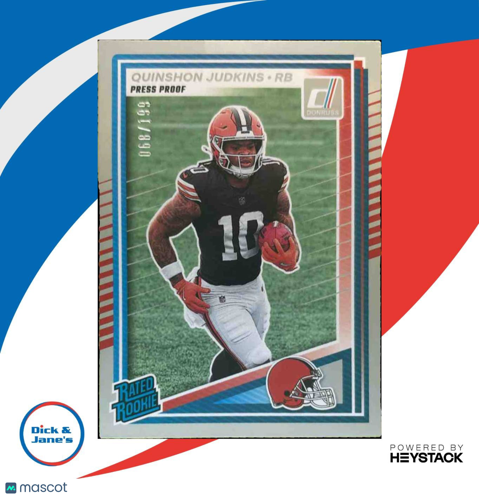 2025 Panini Donruss Quinshon Judkins Press Proof Silver /199 #330 RC Browns - Sports Cards