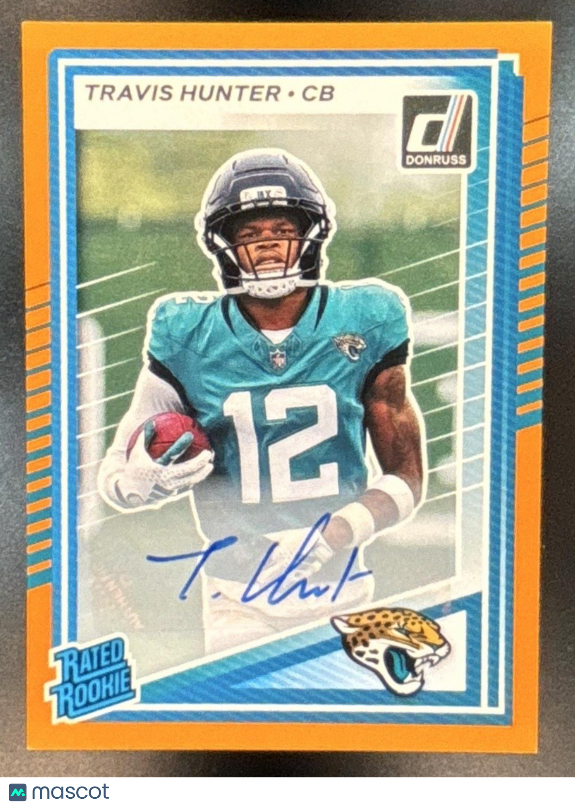 2025 Panini Donruss Travis Hunter Auto Orange #301 RC Jacksonville Jaguars - Sports Cards