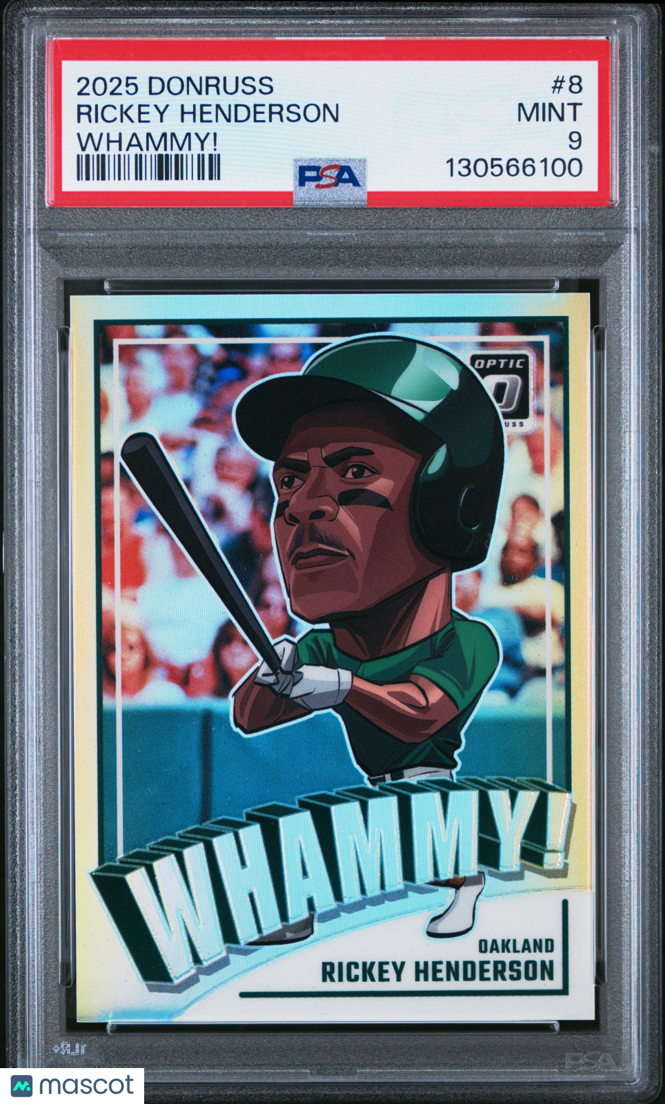 2025 Panini Donruss Whammy! Rickey Henderson #8 PSA 9 Oakland Athletics - Graded Sports Cards