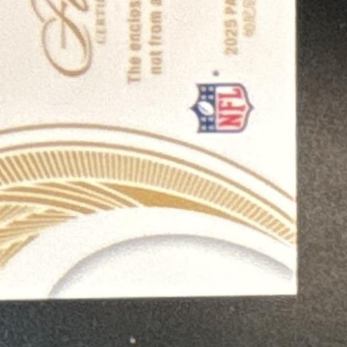 2025 Panini Flawless Derrick Harmon Rookie Patches Silver /20 MEM RC Steelers - Sports Cards
